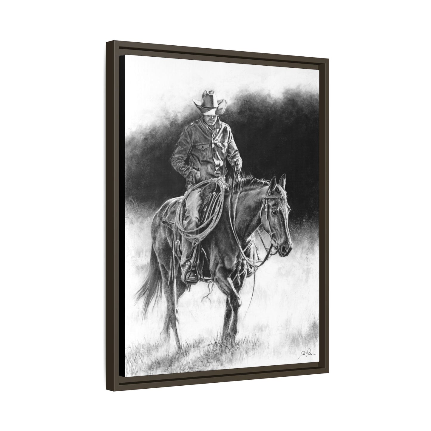 "Ridin' for the Brand" Framed Canvas