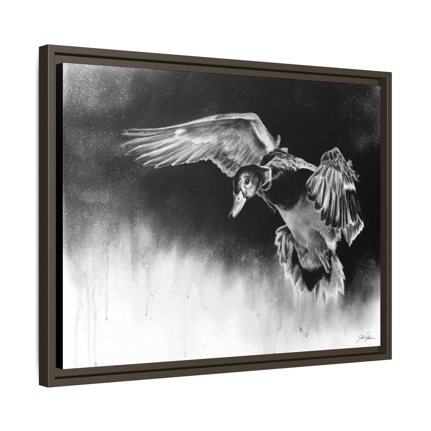 "Controlled Descent" Framed Canvas