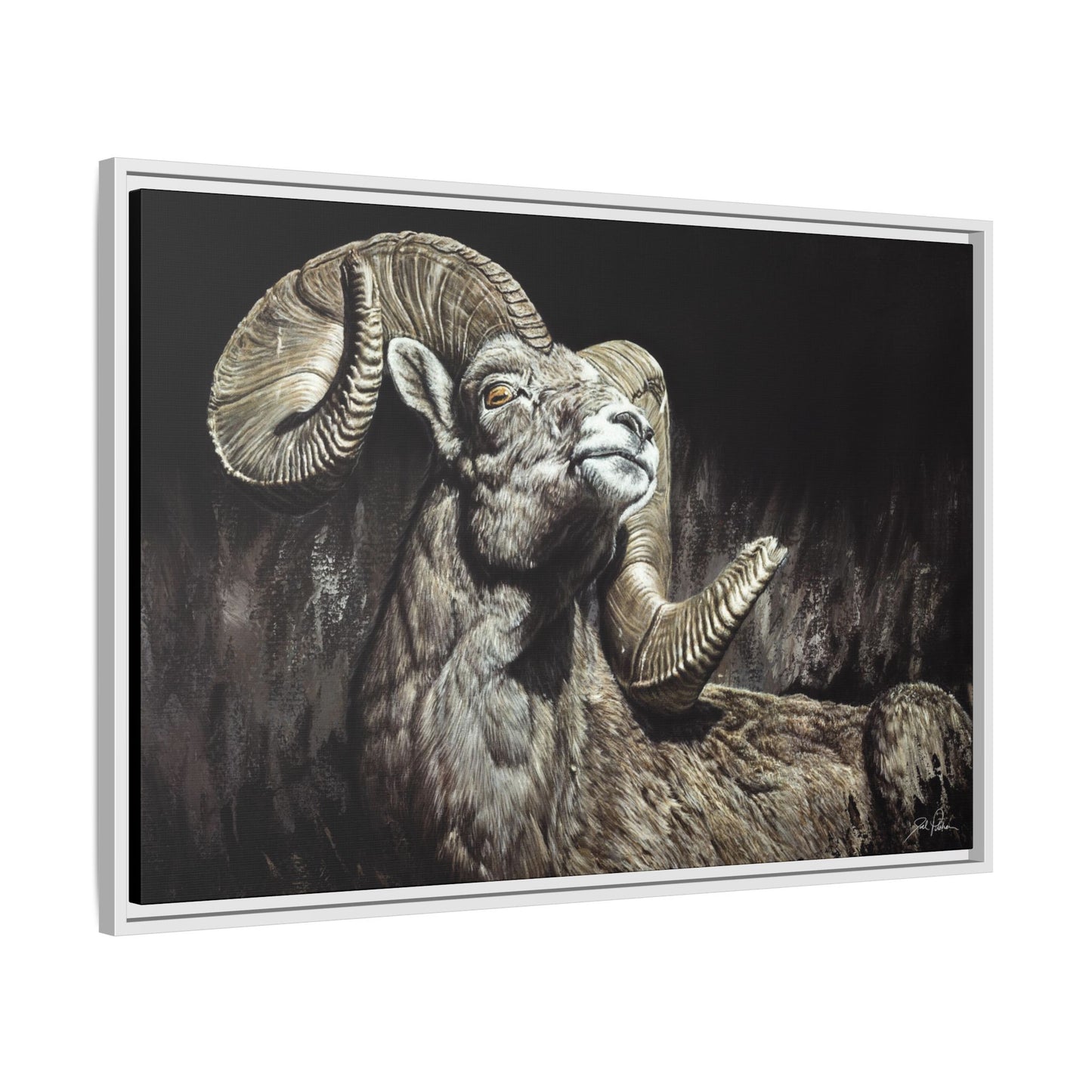 "Golden Eye" Framed Canvas