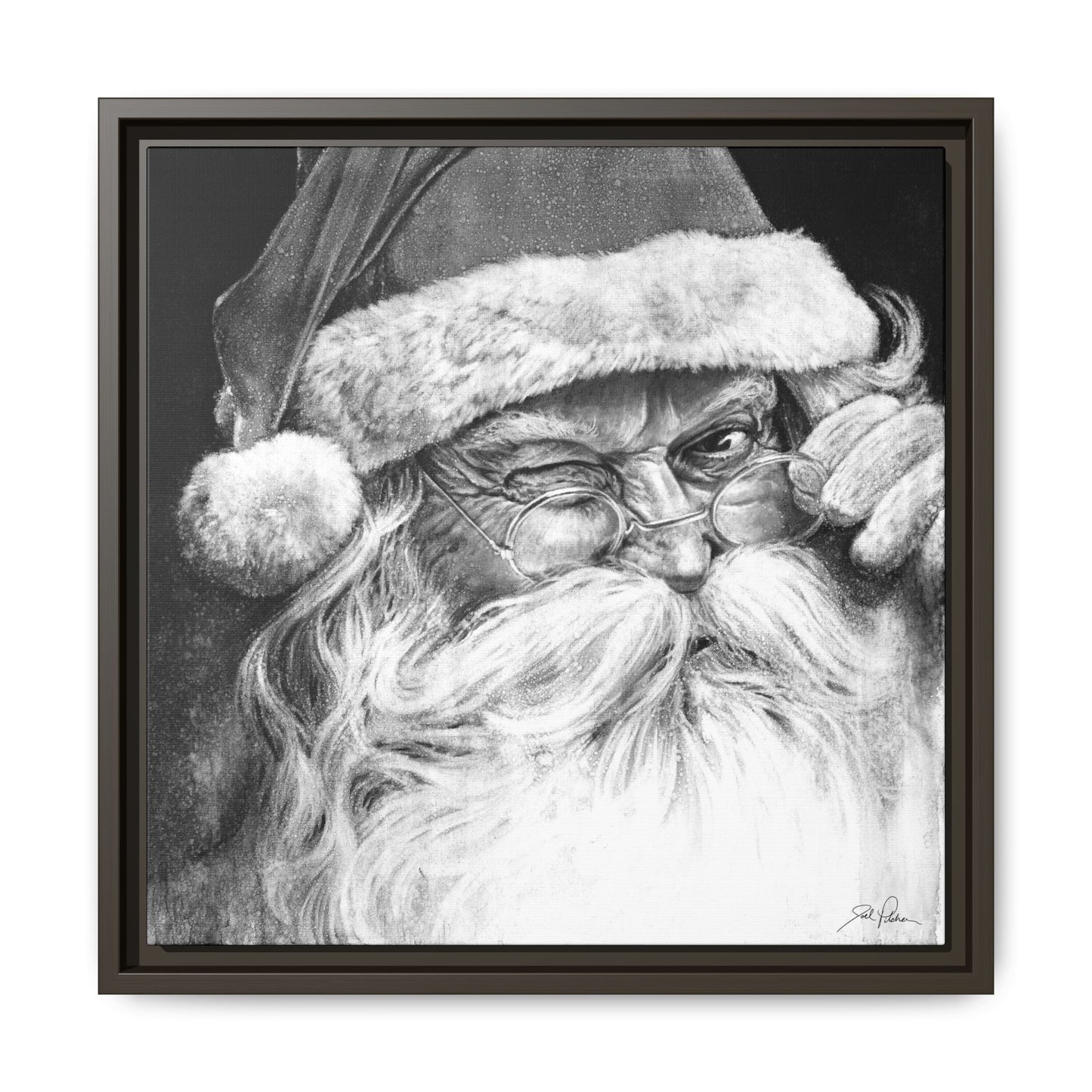 "Ol' Saint Nick" Framed Canvas