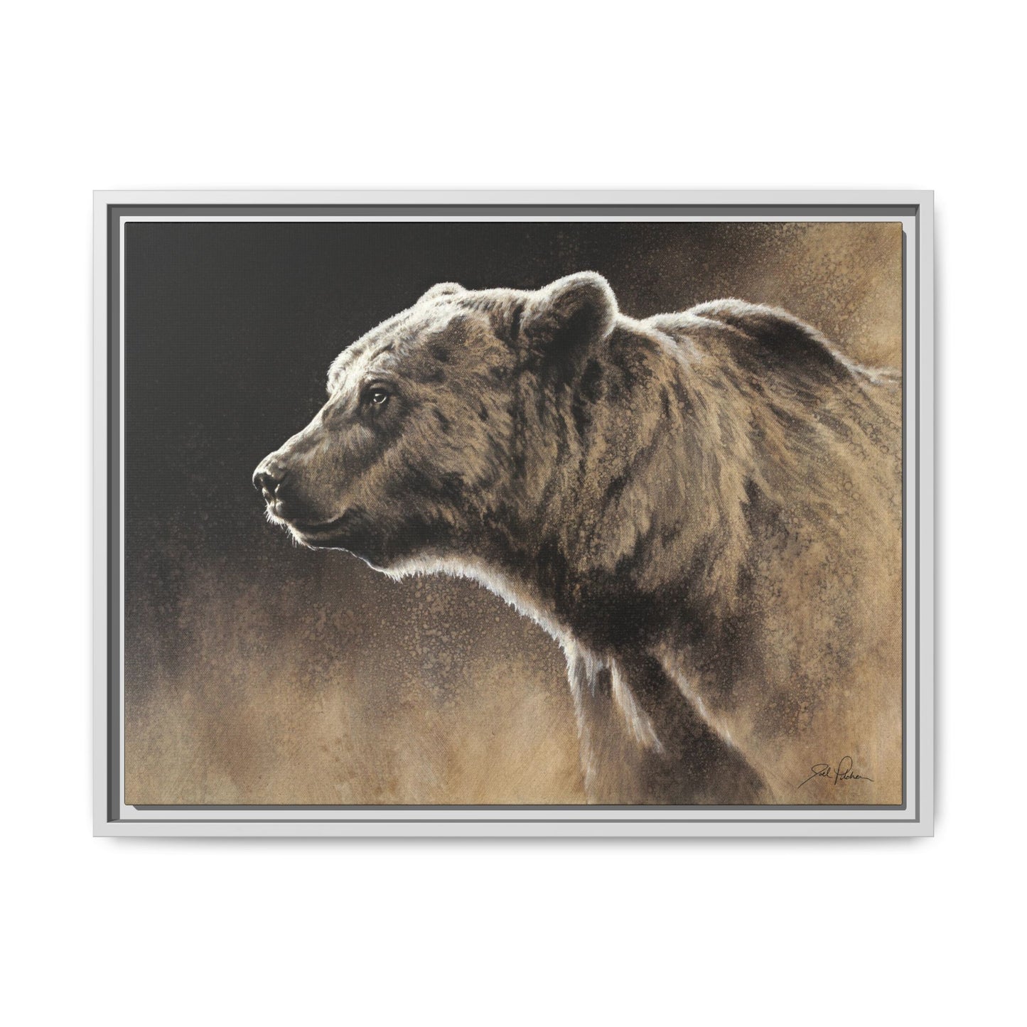 "Grizzly" Framed Canvas