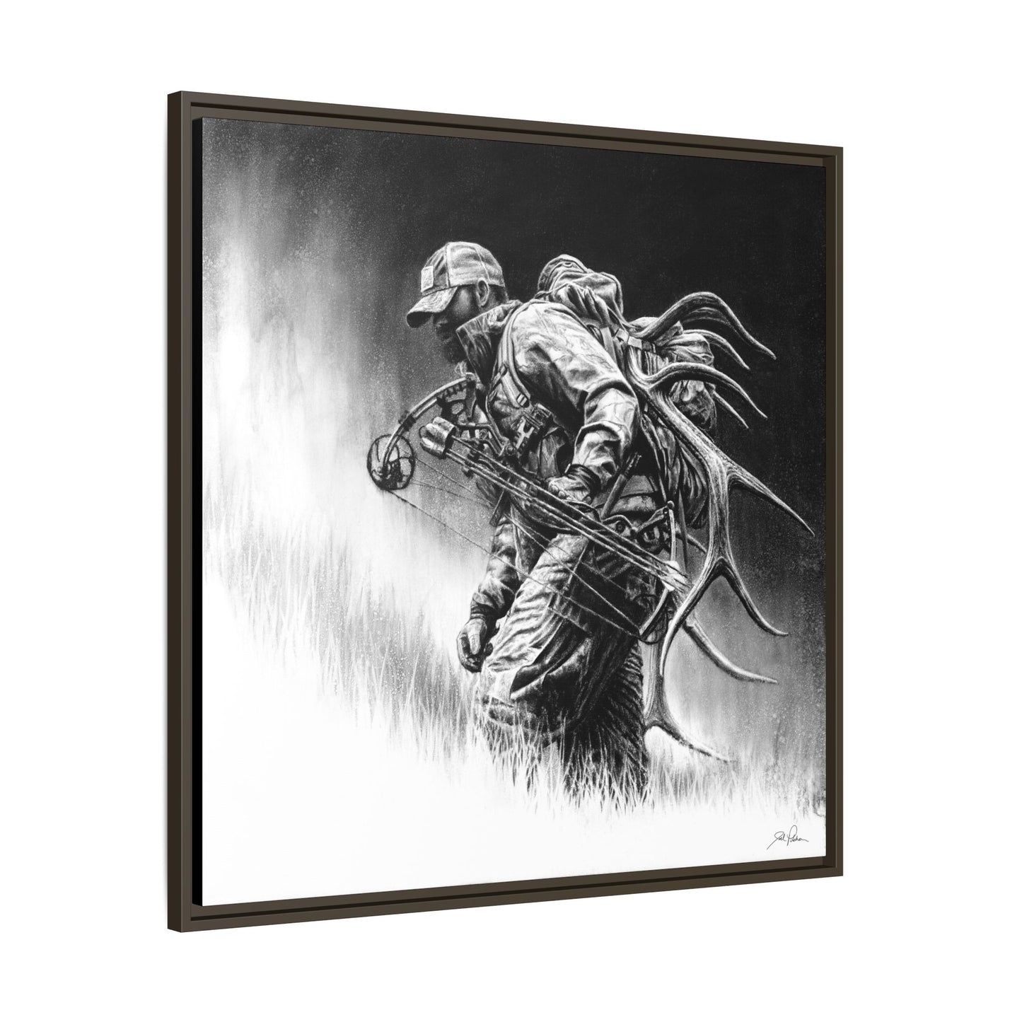 "Uphill Battle" Framed Canvas