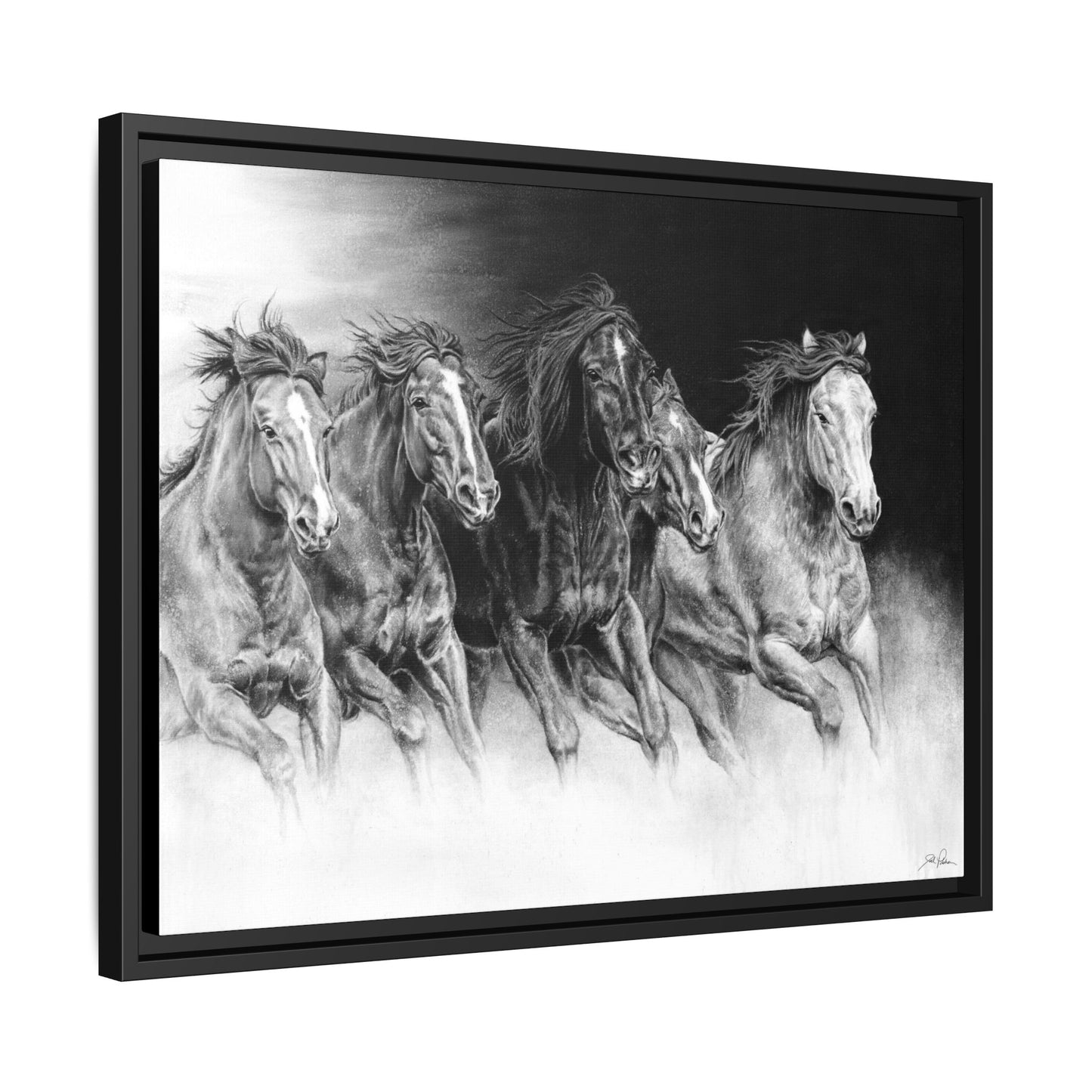 "Wild Bunch" Framed Canvas
