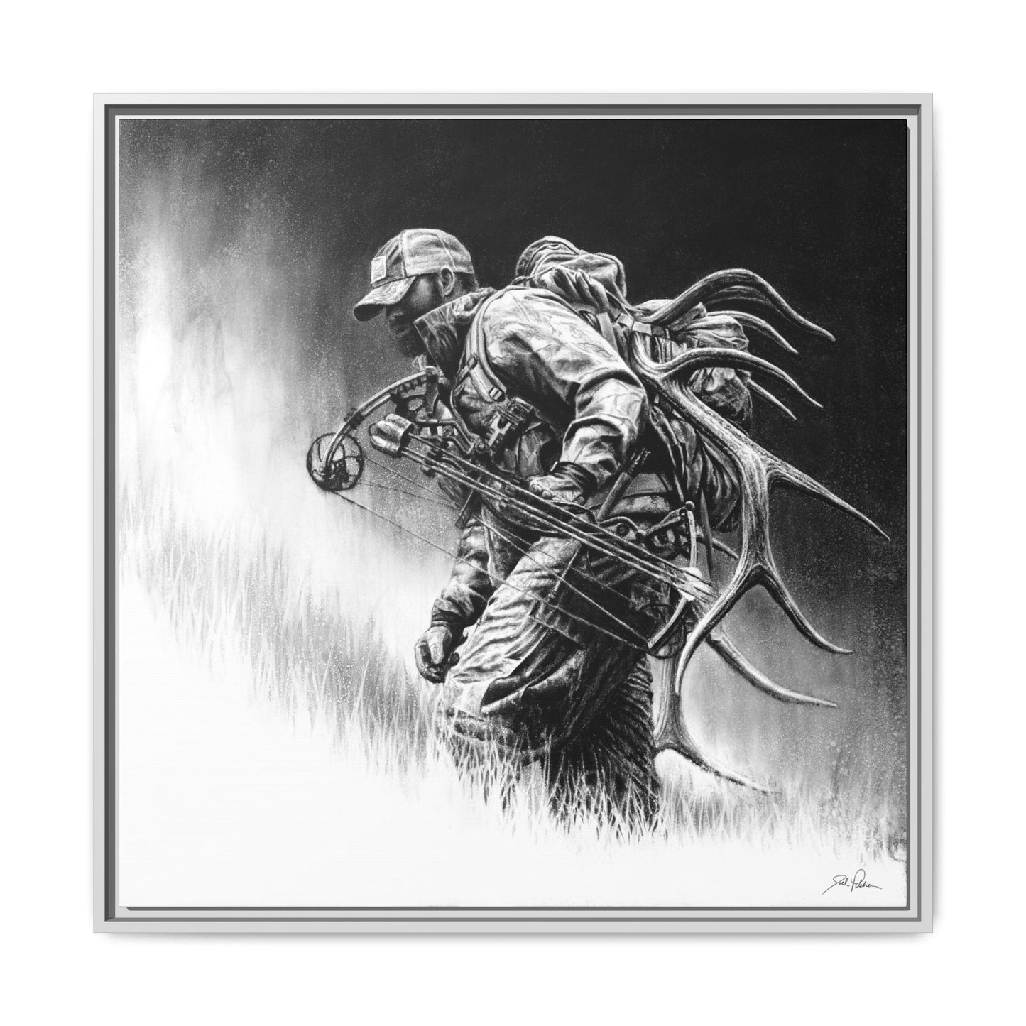 "Uphill Battle" Framed Canvas
