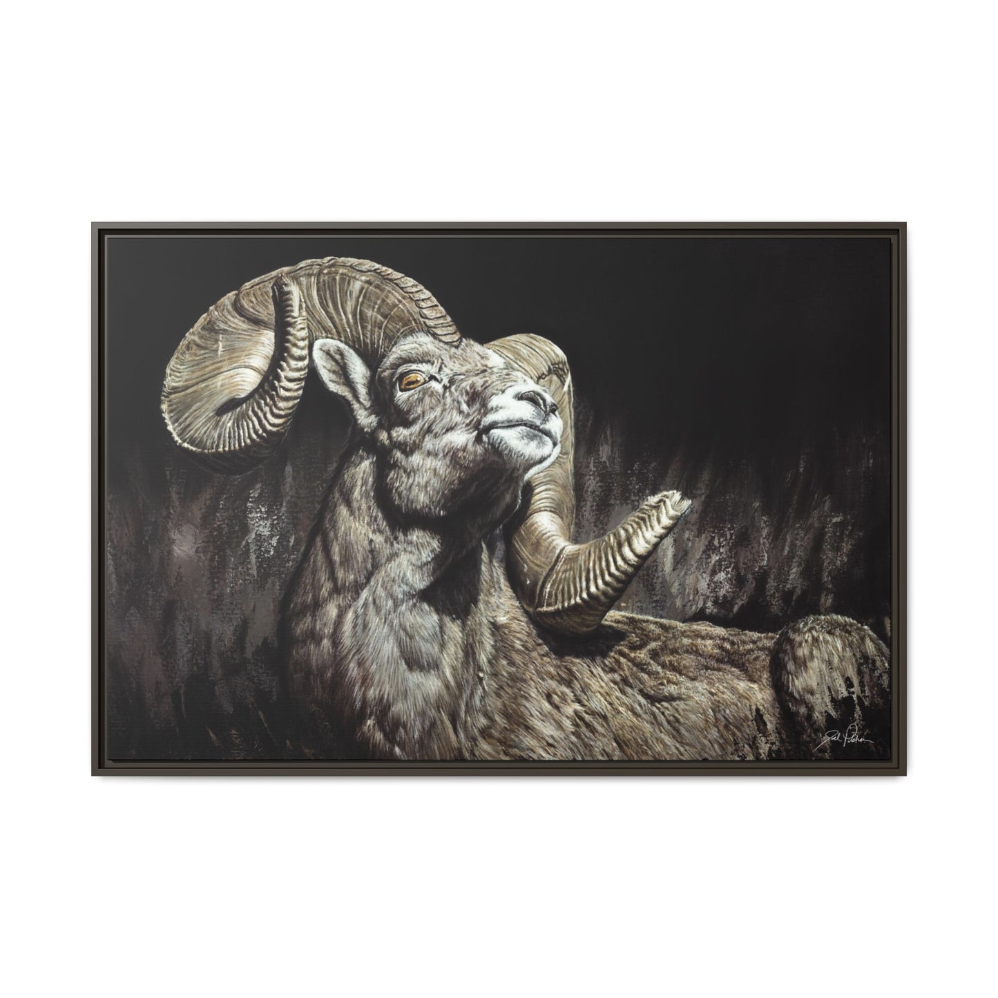 "Golden Eye" Framed Canvas