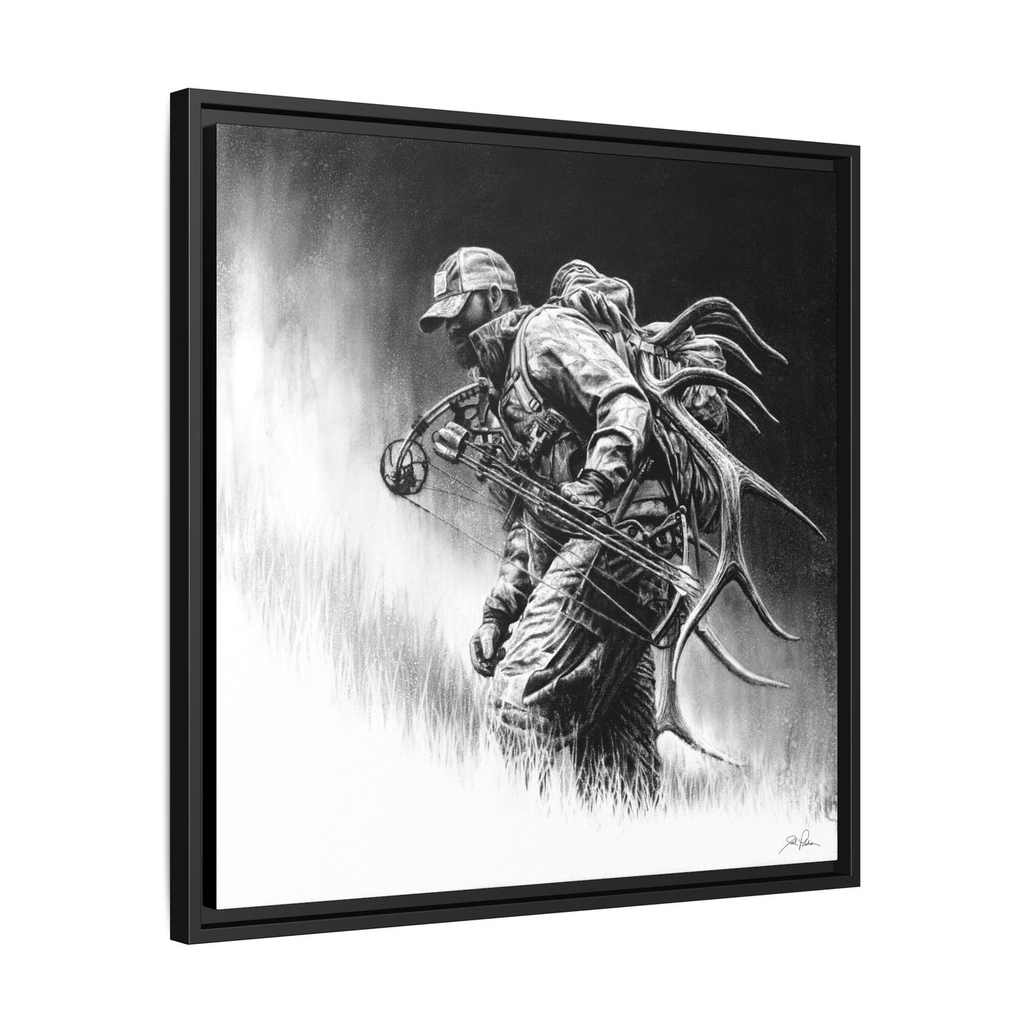 "Uphill Battle" Framed Canvas