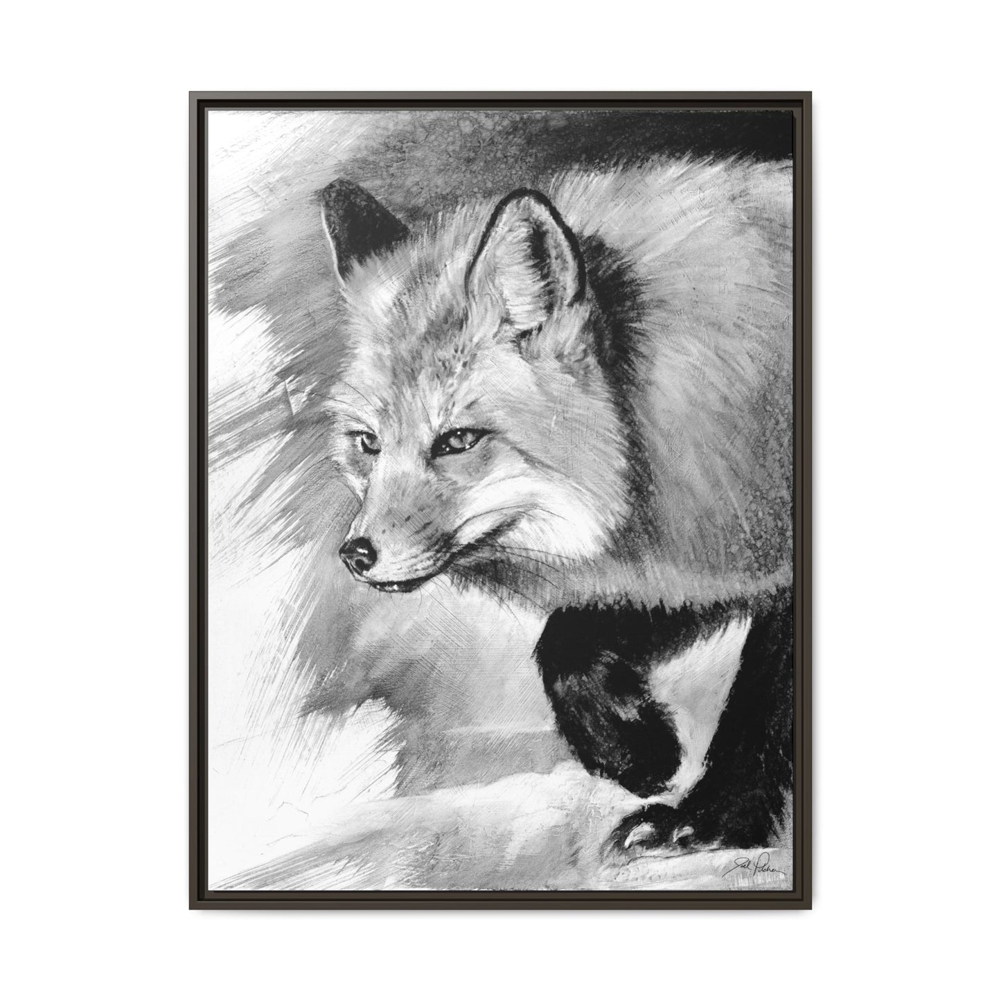 "Fox" Framed Canvas