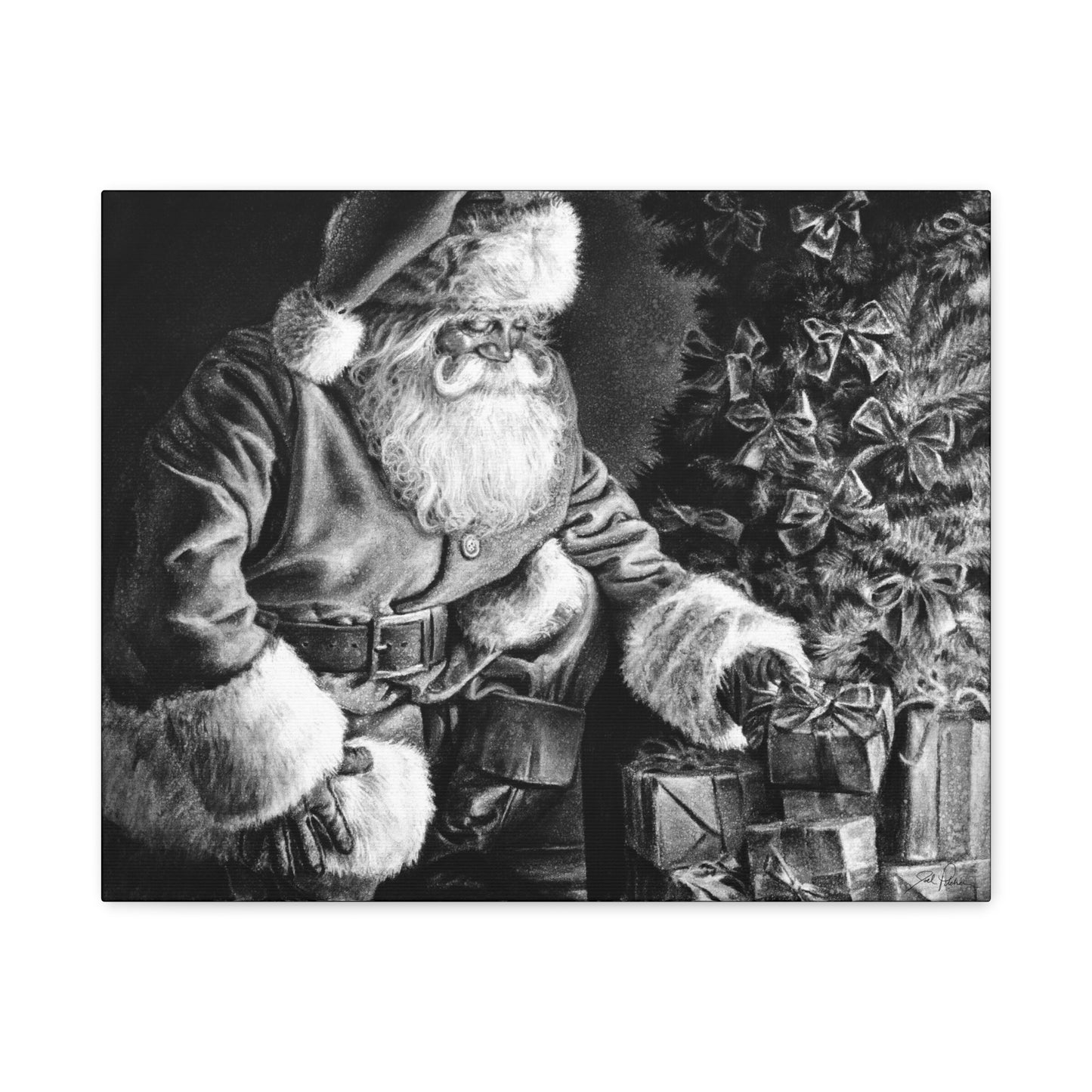 "Secret Santa" Stretched Canvas