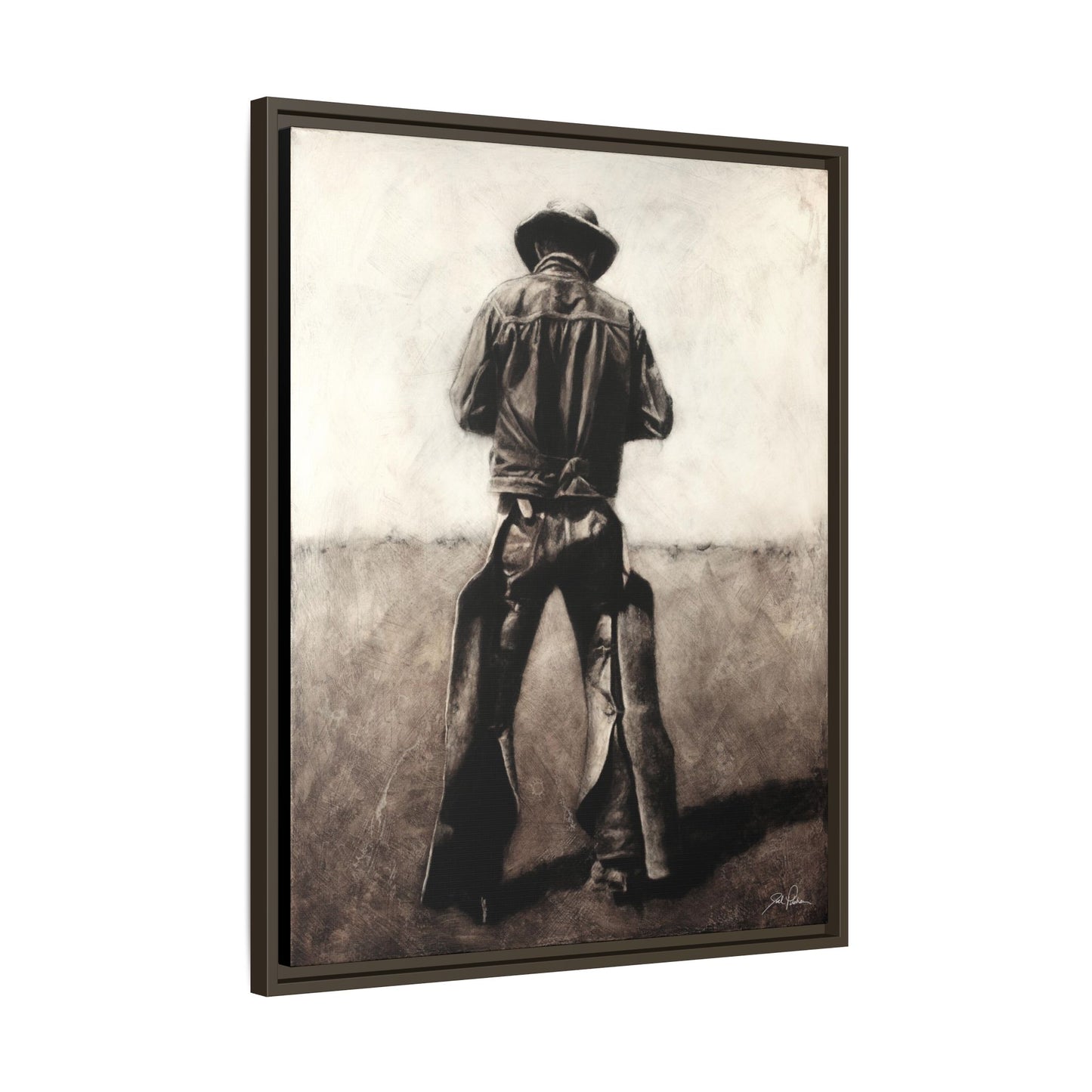 "Cowboy" Framed Canvas