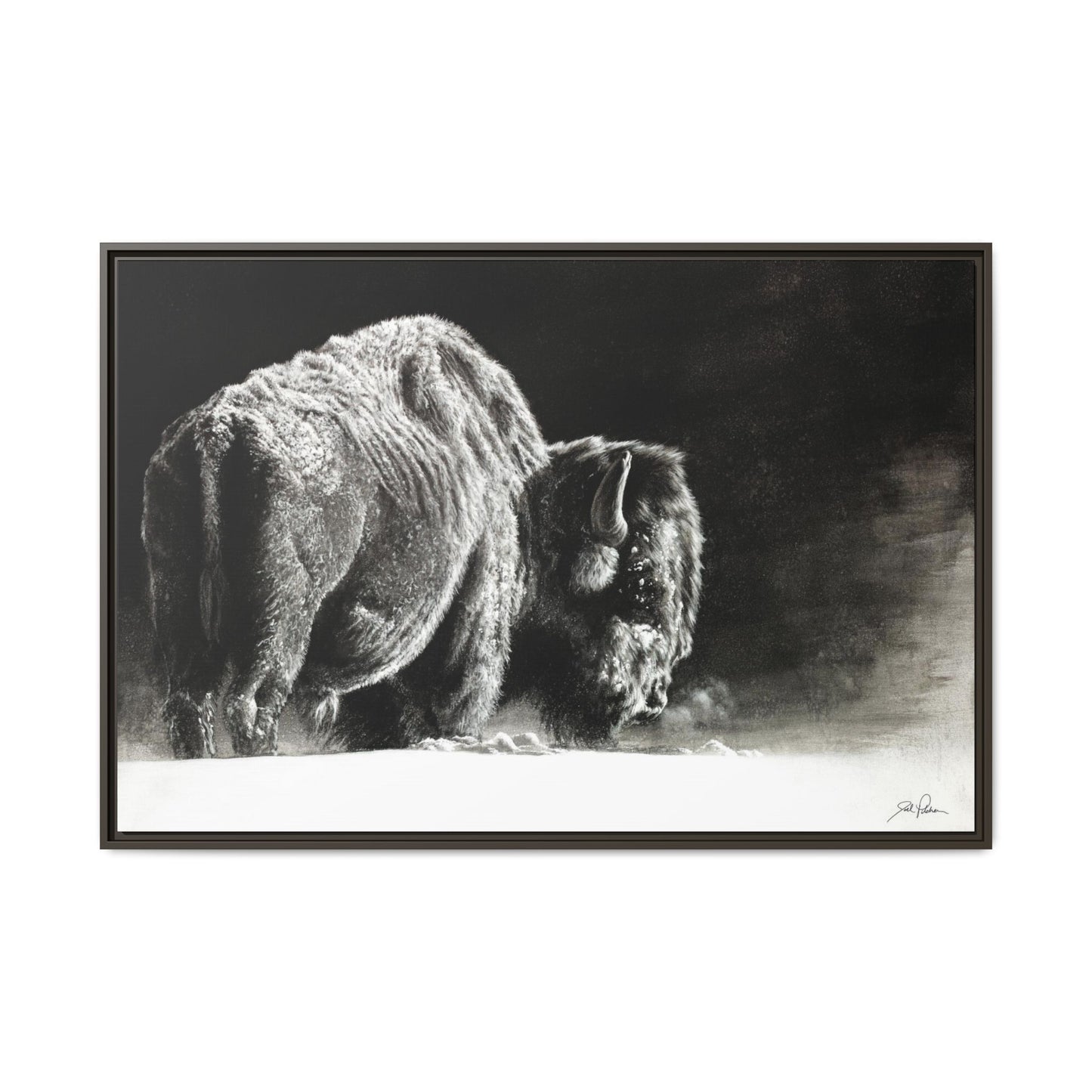 "Frosty" Framed Canvas