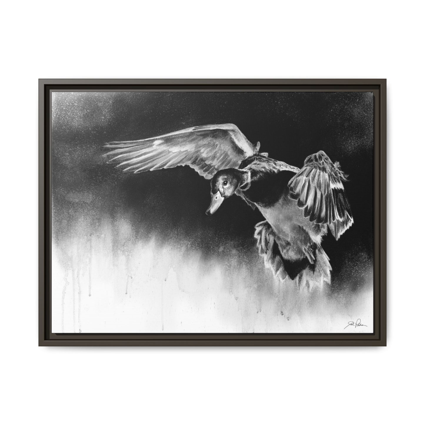 "Controlled Descent" Framed Canvas