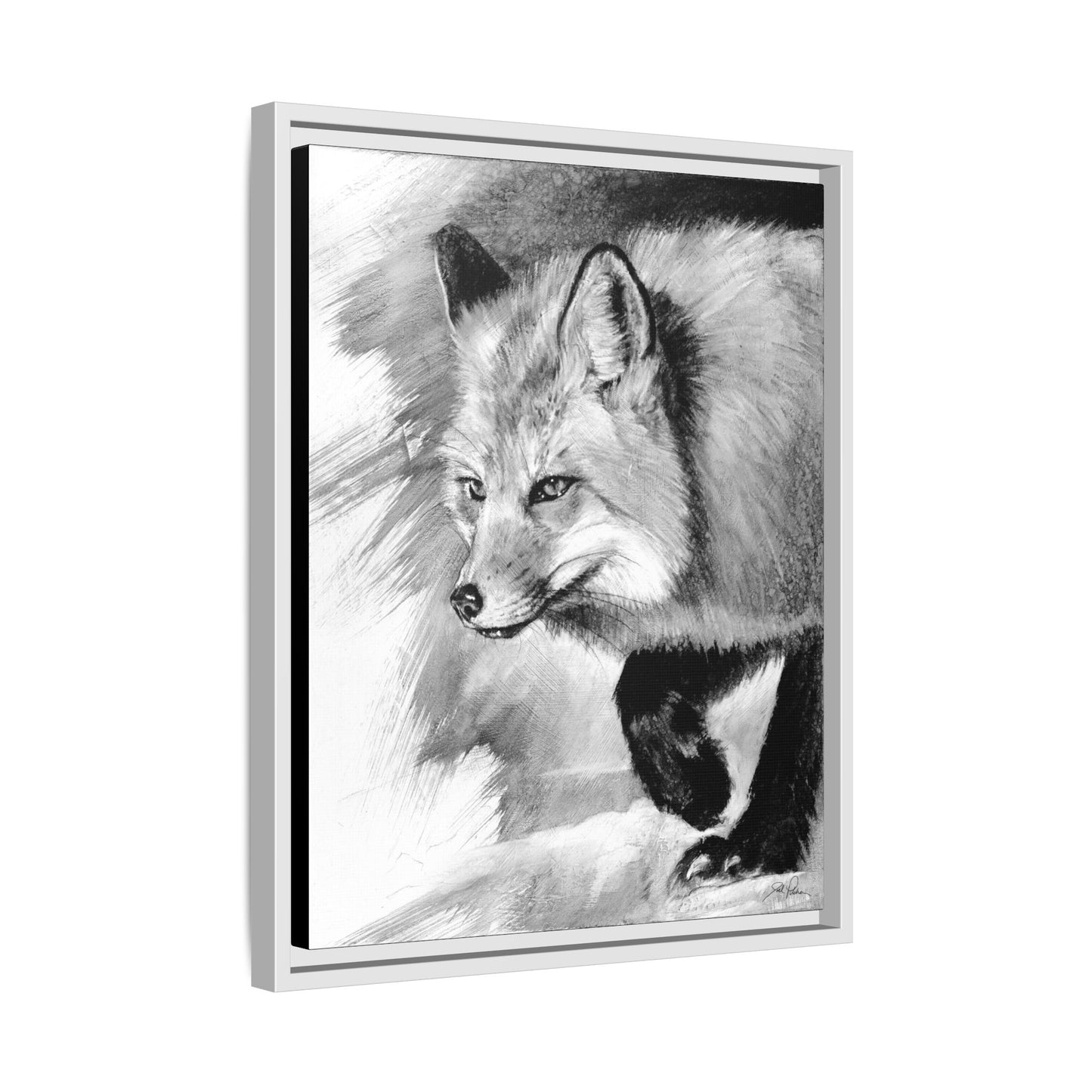"Fox" Framed Canvas