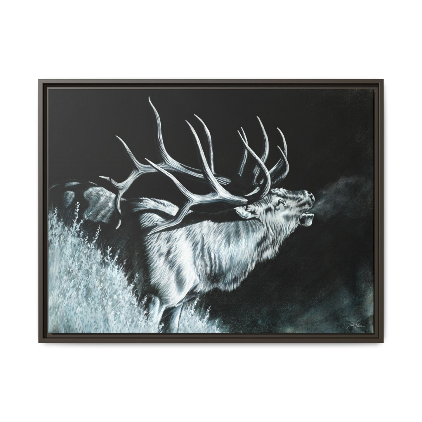 "Moonlit Melody" Framed Canvas