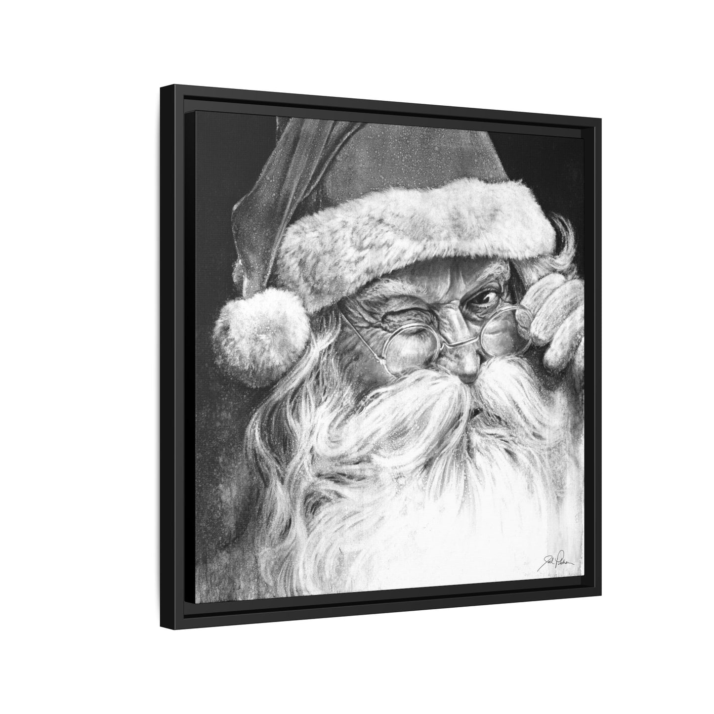 "Ol' Saint Nick" Framed Canvas