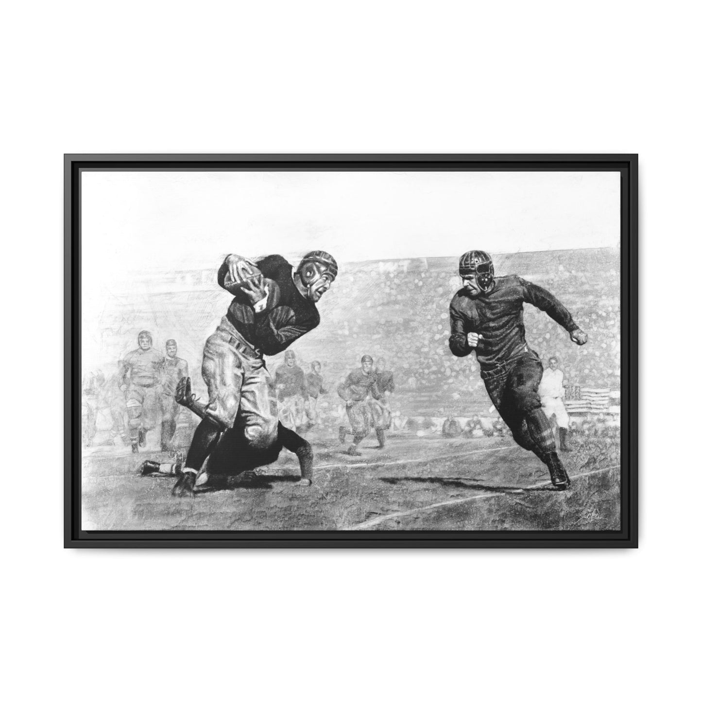 "Leatherheads" Framed Canvas