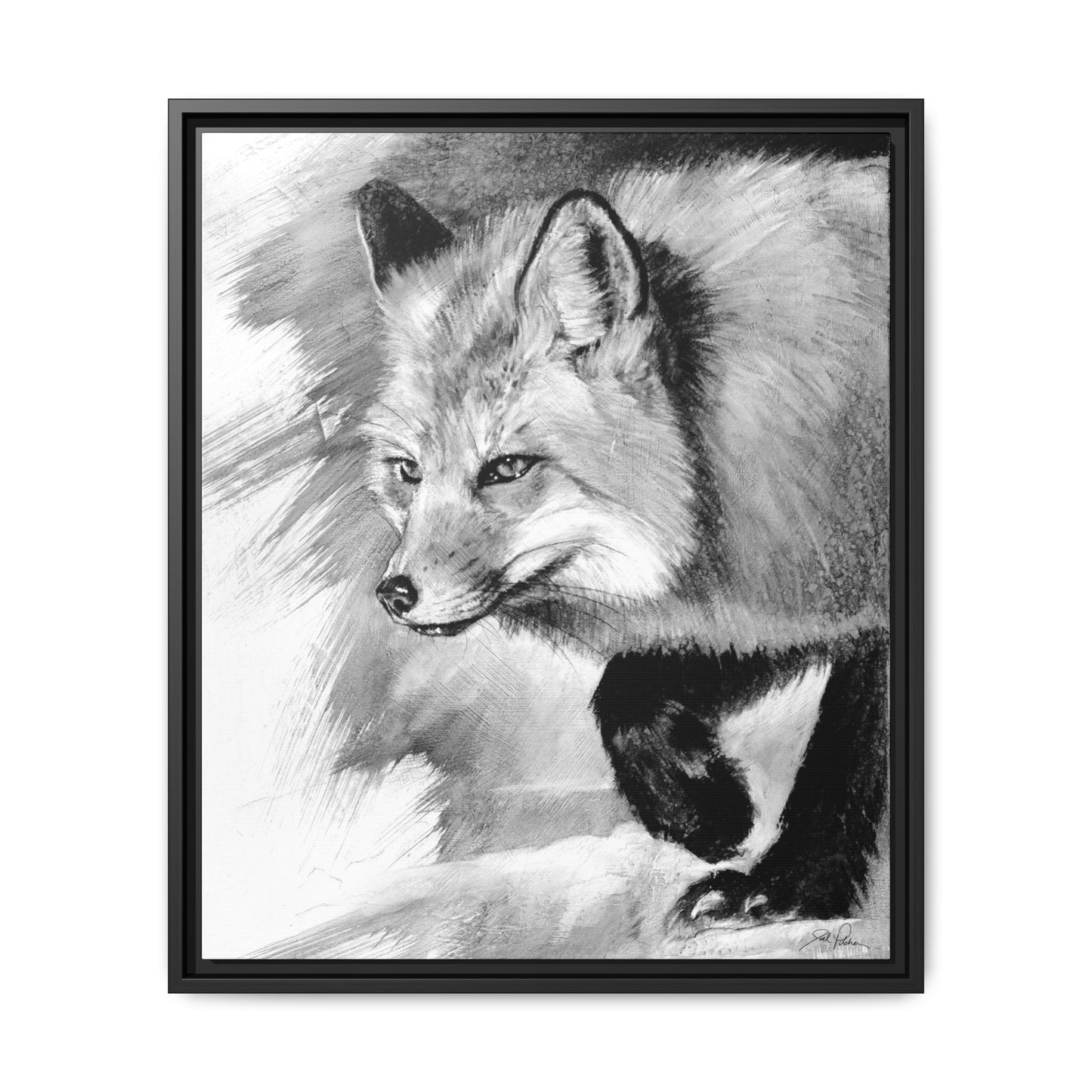 "Fox" Framed Canvas