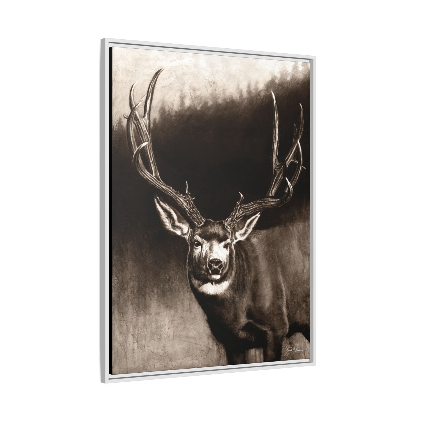 "Muley" Framed Canvas