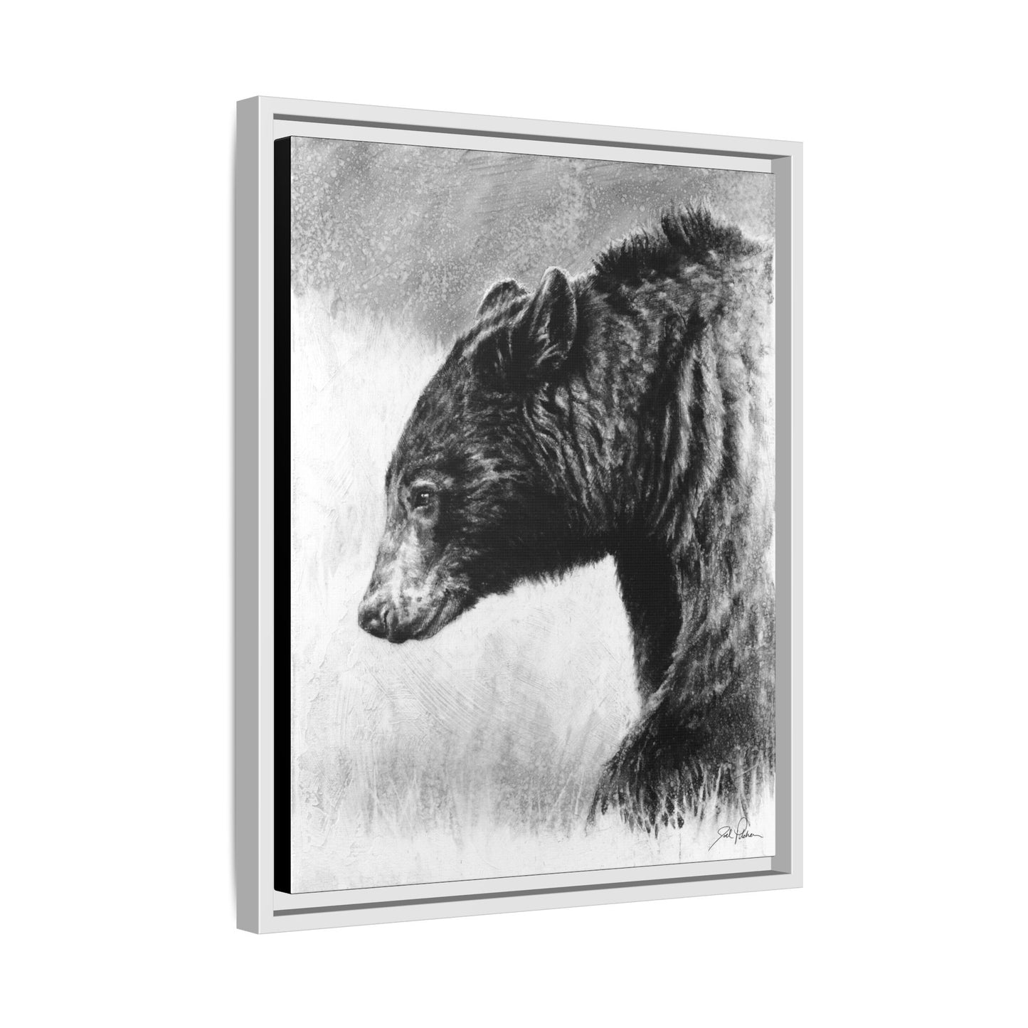 "Burly Bear" Framed Canvas