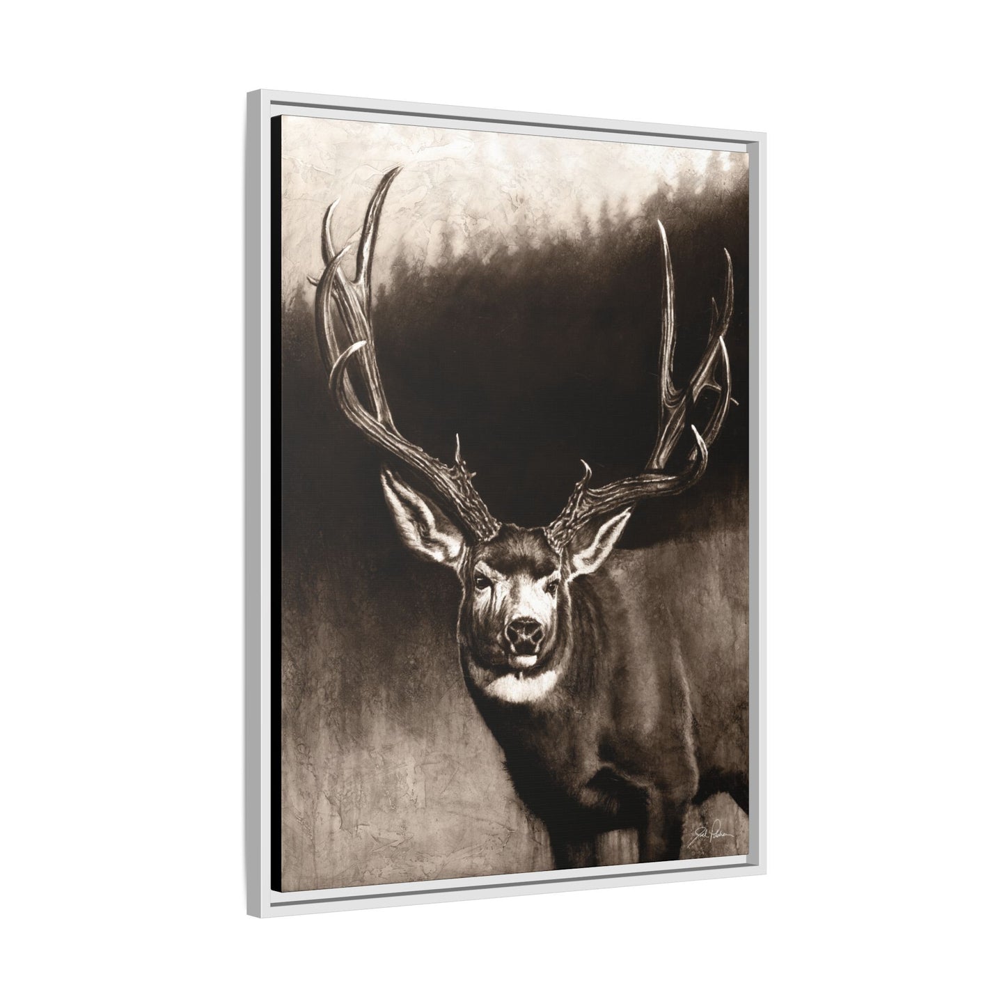 "Muley" Framed Canvas