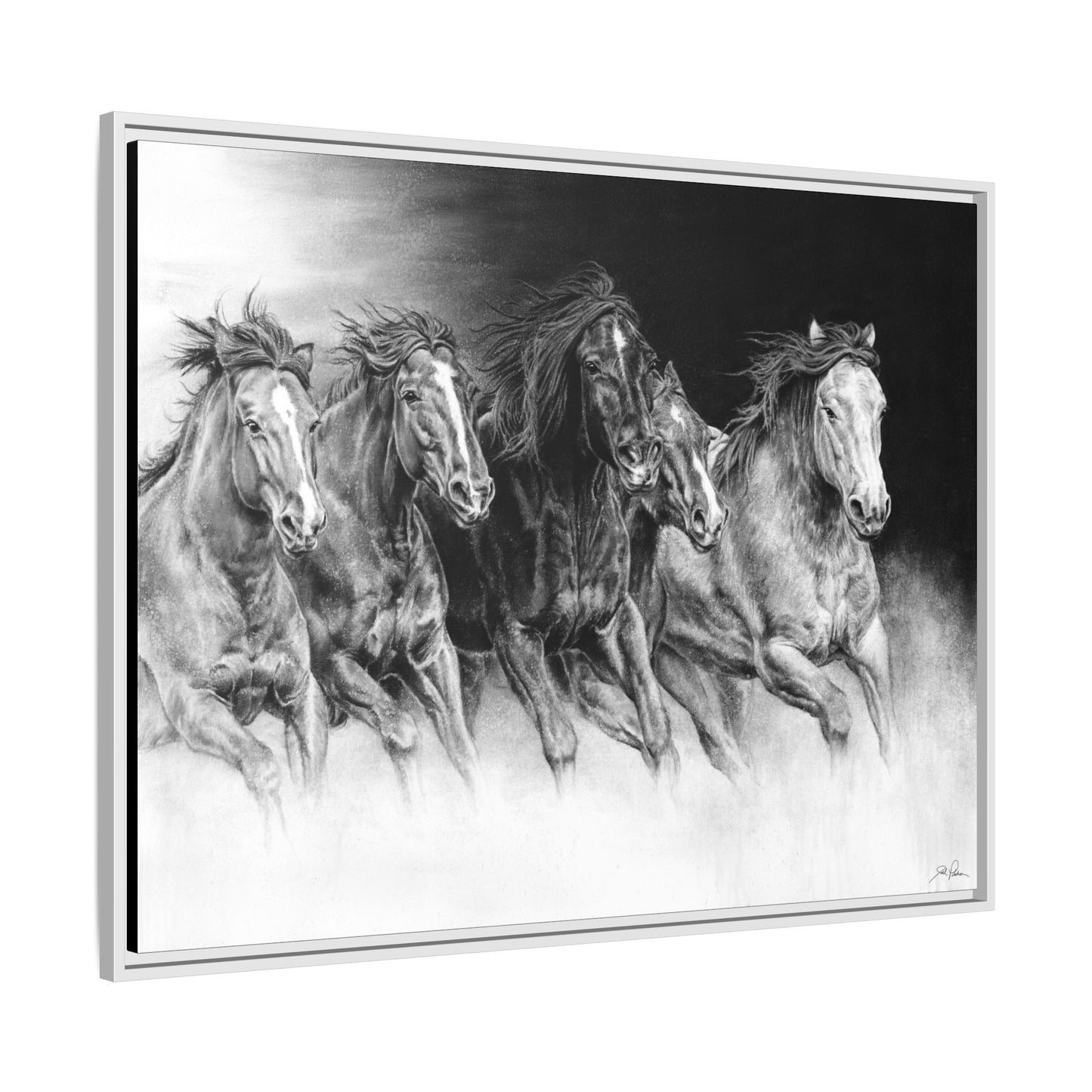 "Wild Bunch" Framed Canvas