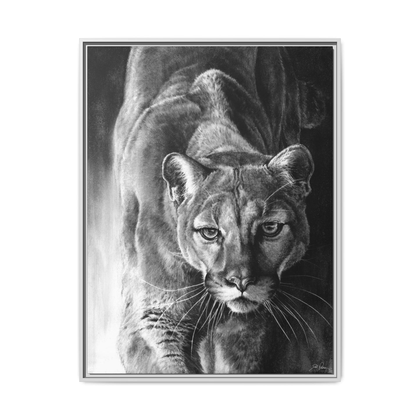 "Watcher in the Woods" Framed Canvas