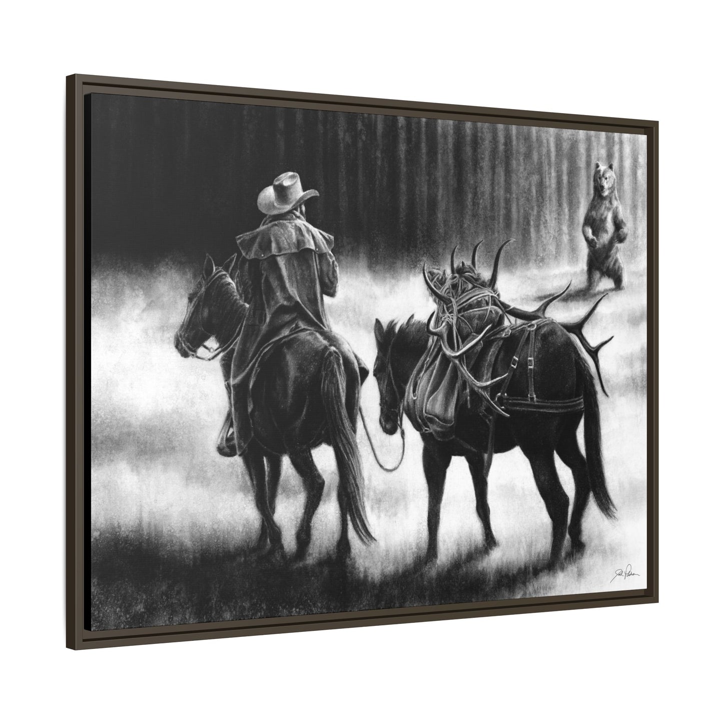 "Just Passin' Through" Framed Canvas
