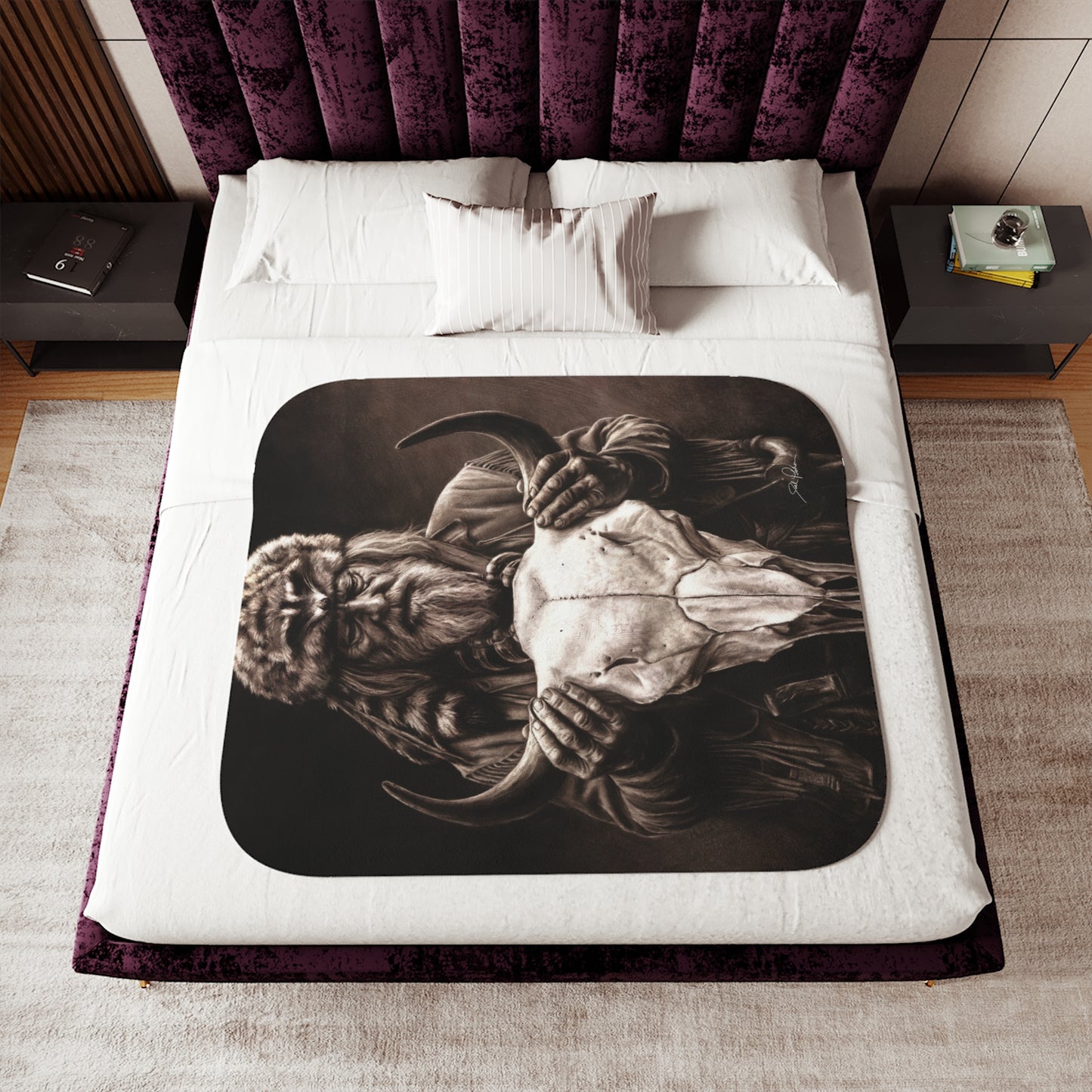 "Legends of the West" Sherpa Blanket.