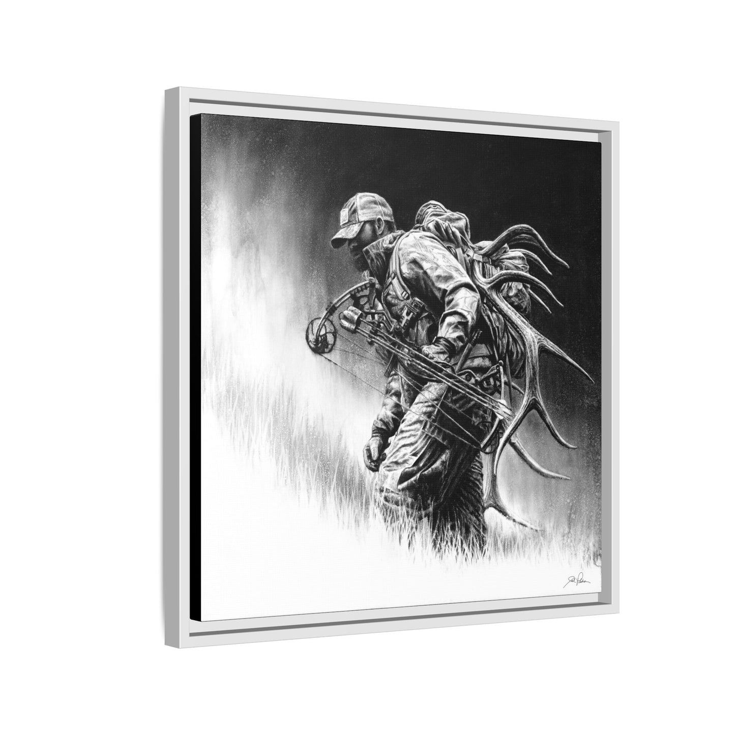 "Uphill Battle" Framed Canvas