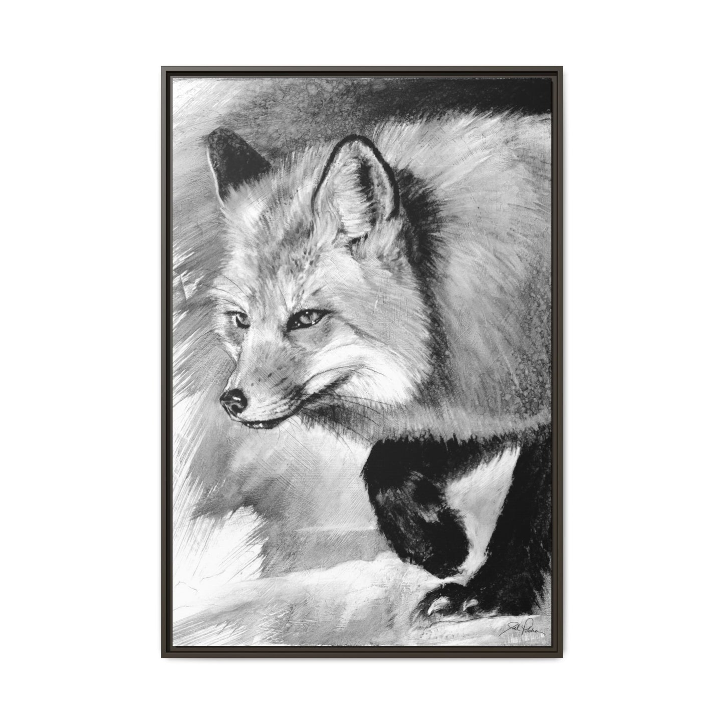 "Fox" Framed Canvas
