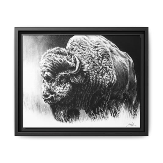 "Bull Dozer" Framed Canvas