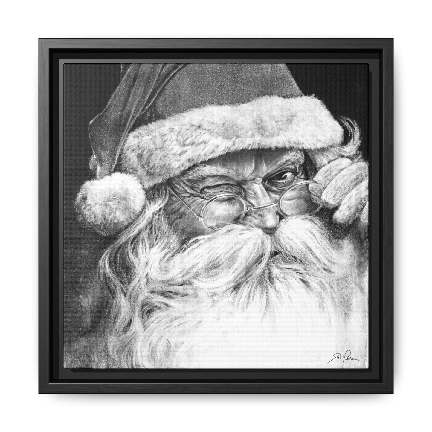 "Ol' Saint Nick" Framed Canvas