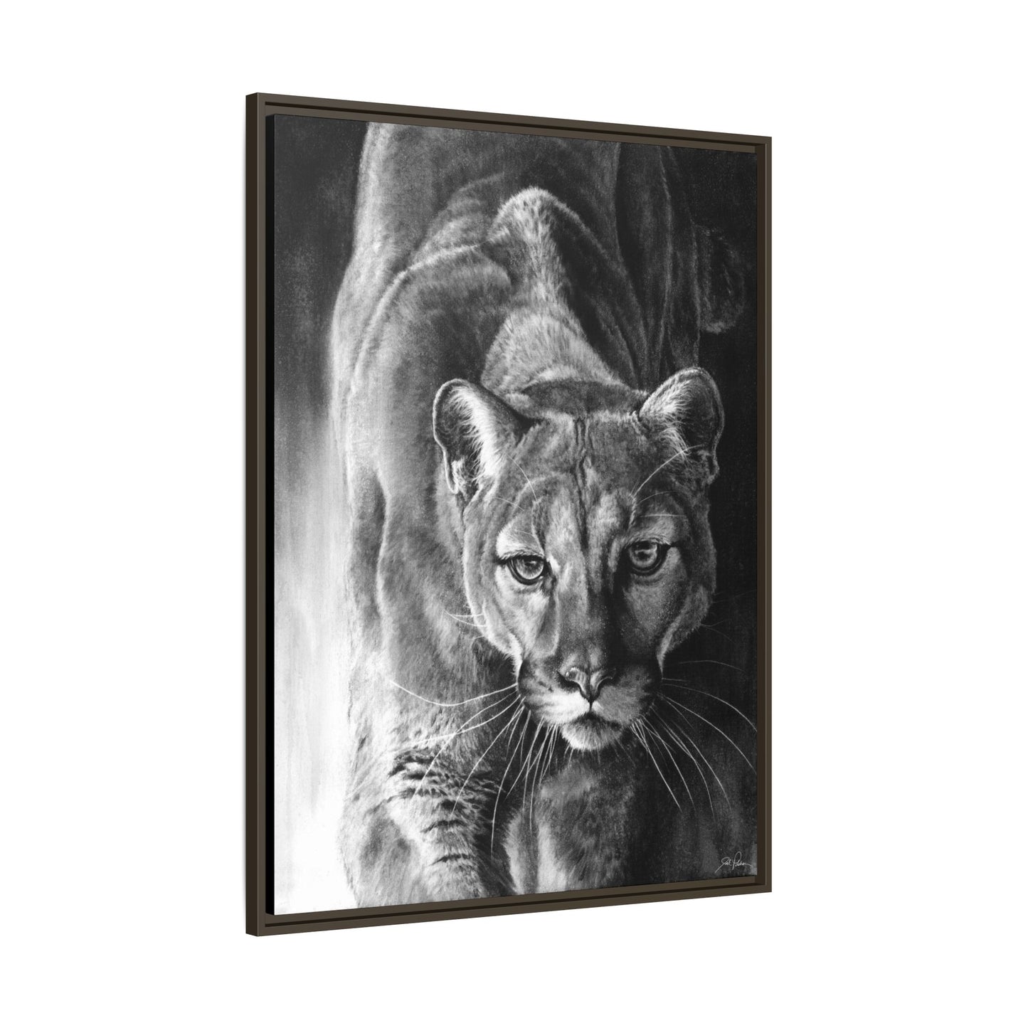 "Watcher in the Woods" Framed Canvas
