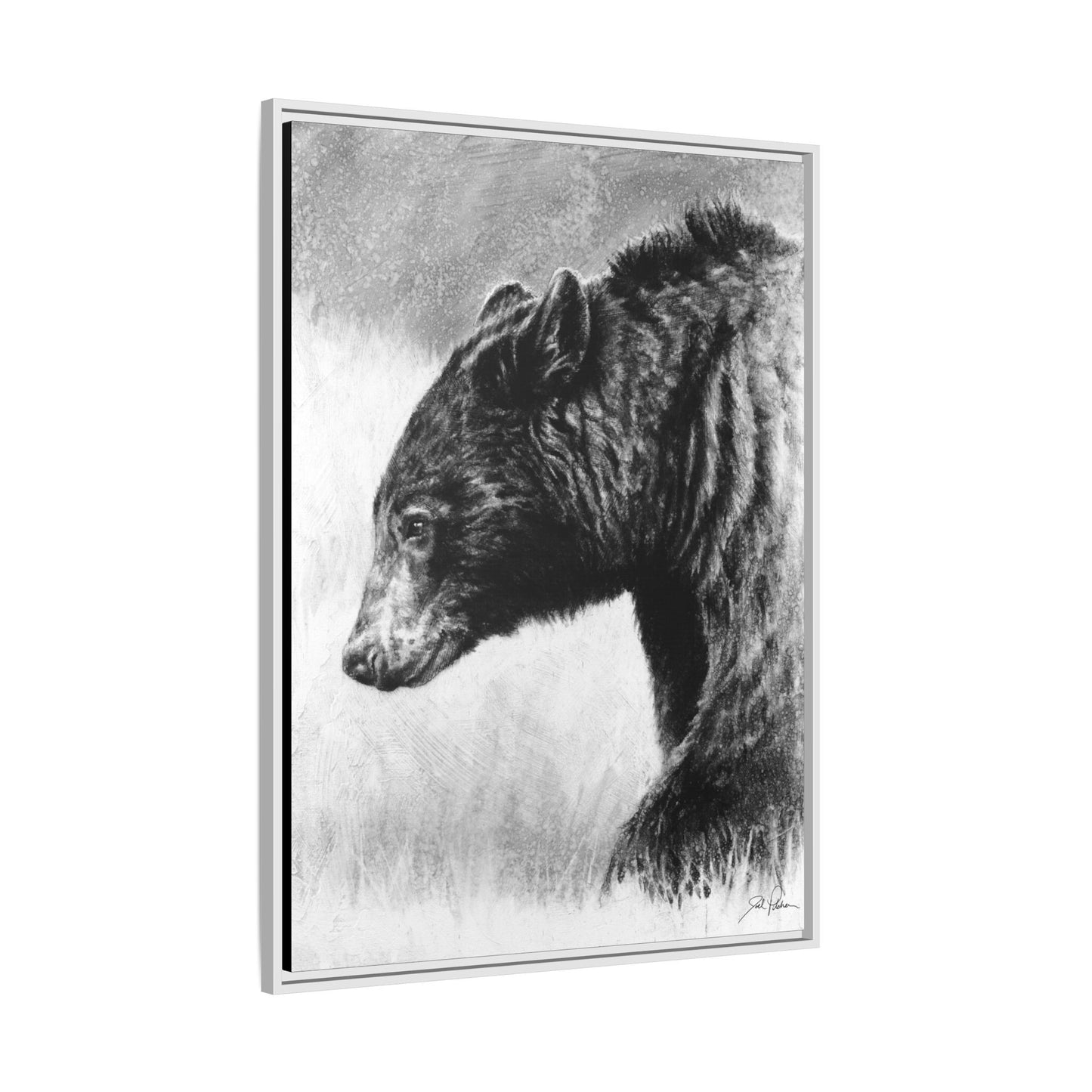 "Burly Bear" Framed Canvas