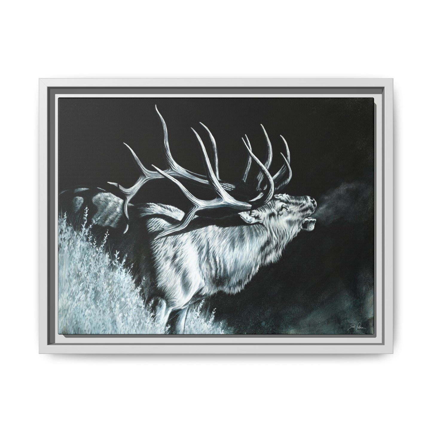 "Moonlit Melody" Framed Canvas