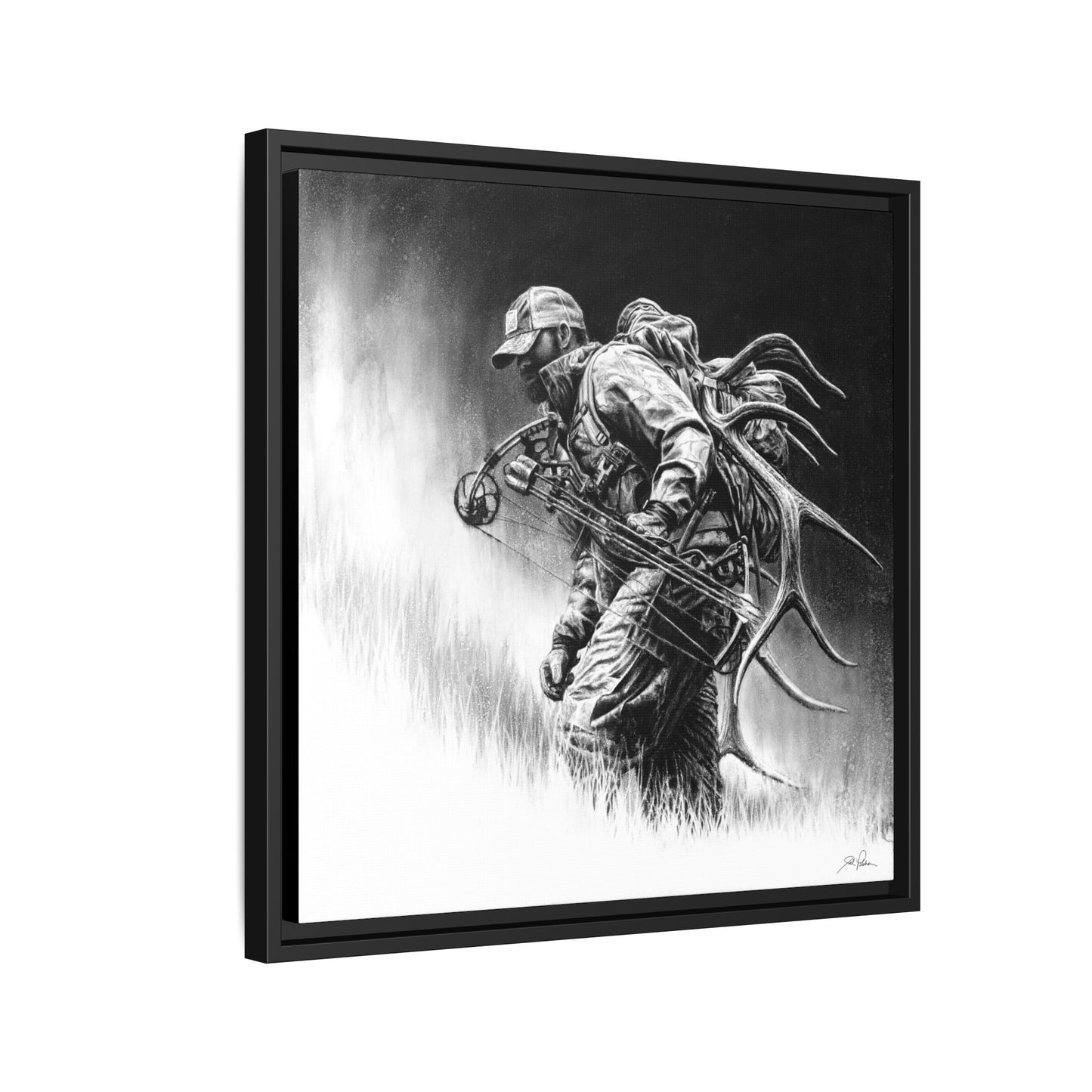 "Uphill Battle" Framed Canvas