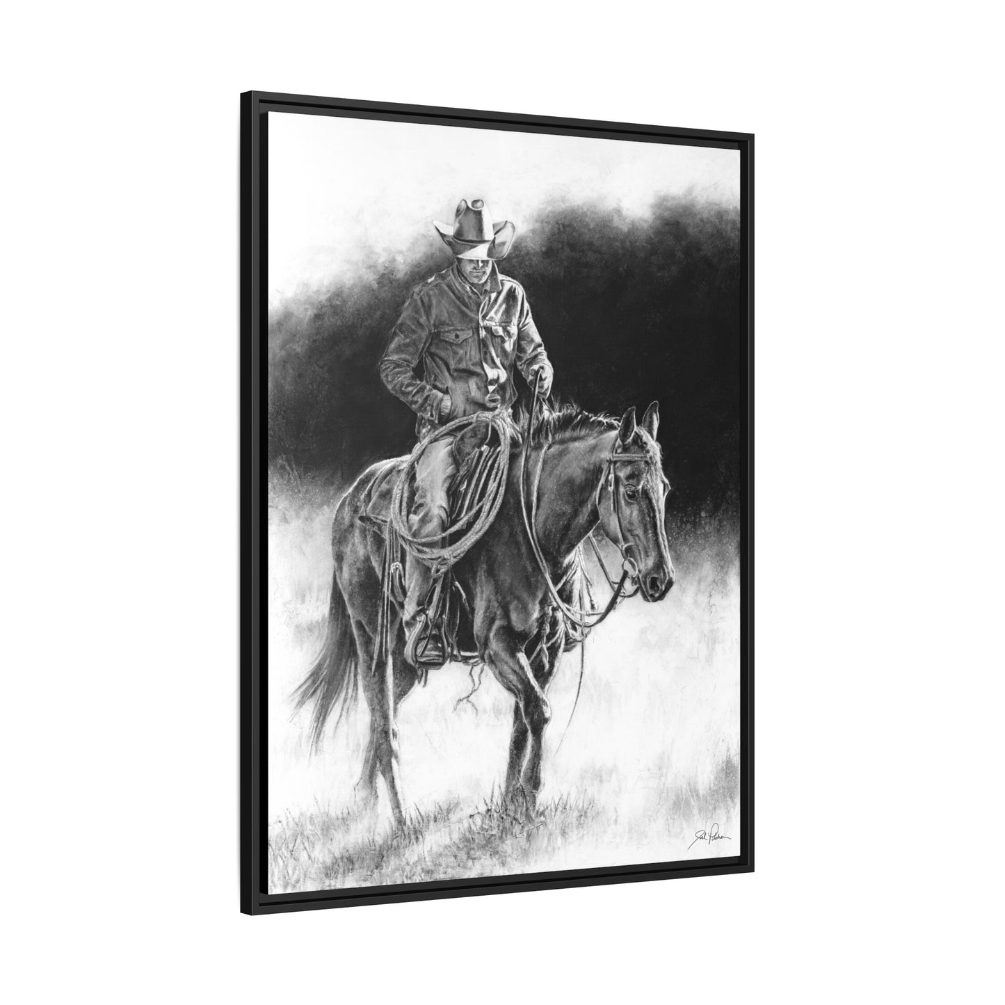 "Ridin' for the Brand" Framed Canvas