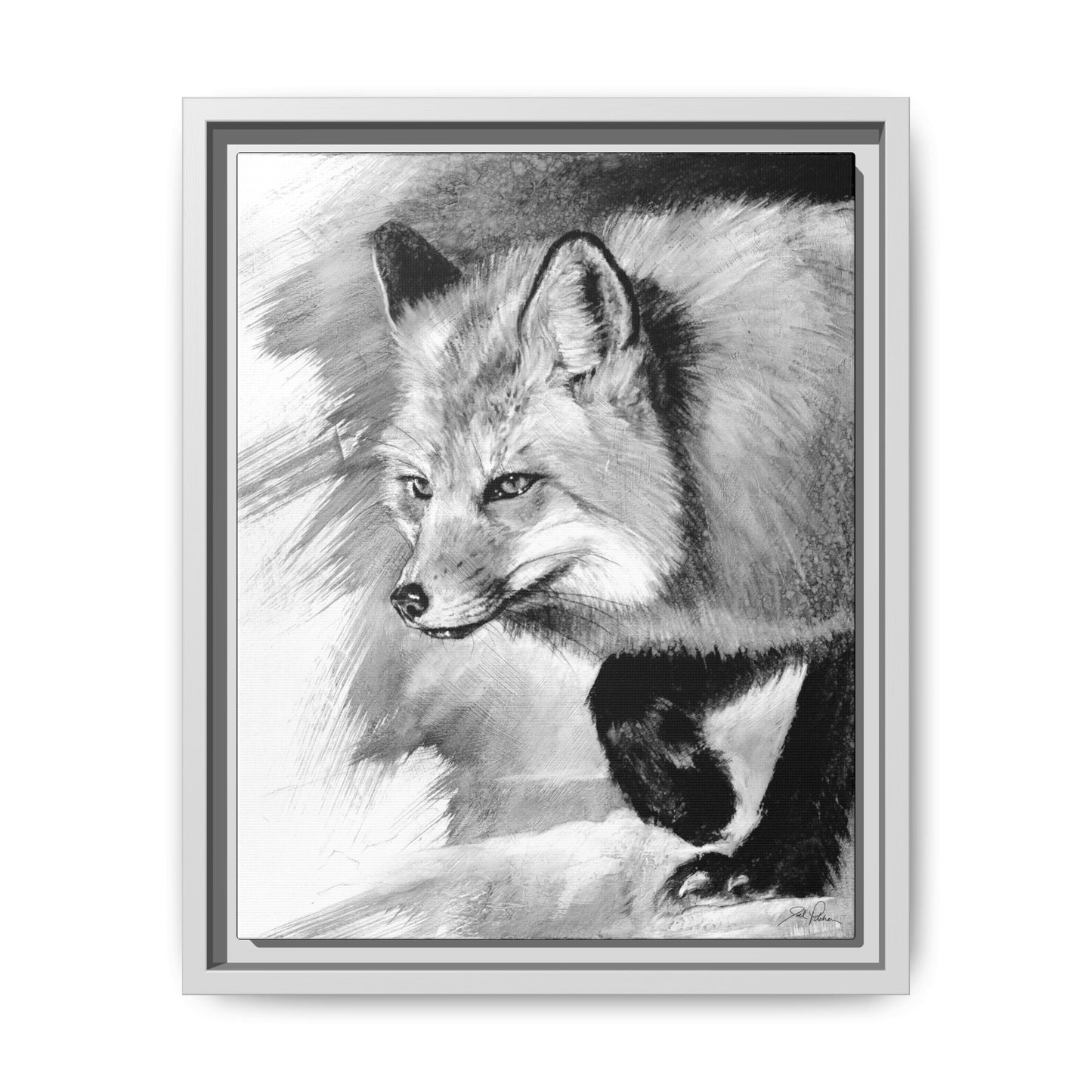 "Fox" Framed Canvas