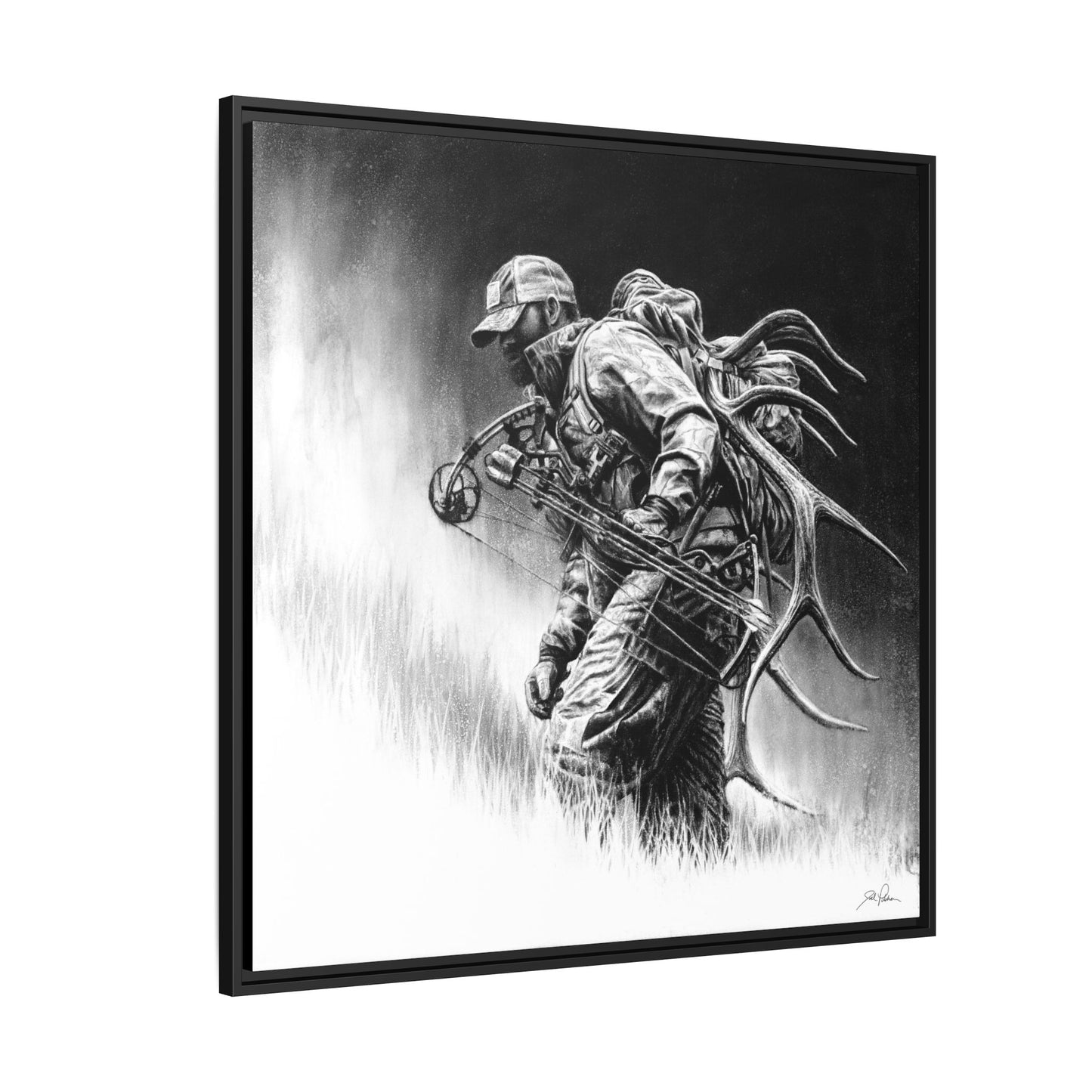 "Uphill Battle" Framed Canvas