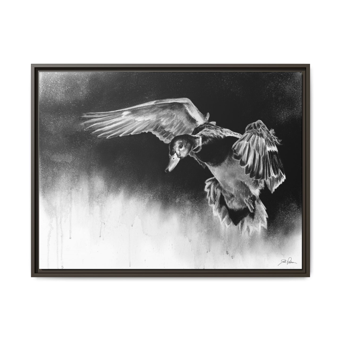 "Controlled Descent" Framed Canvas