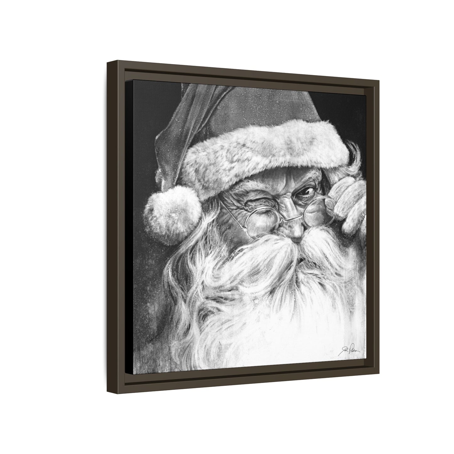 "Ol' Saint Nick" Framed Canvas