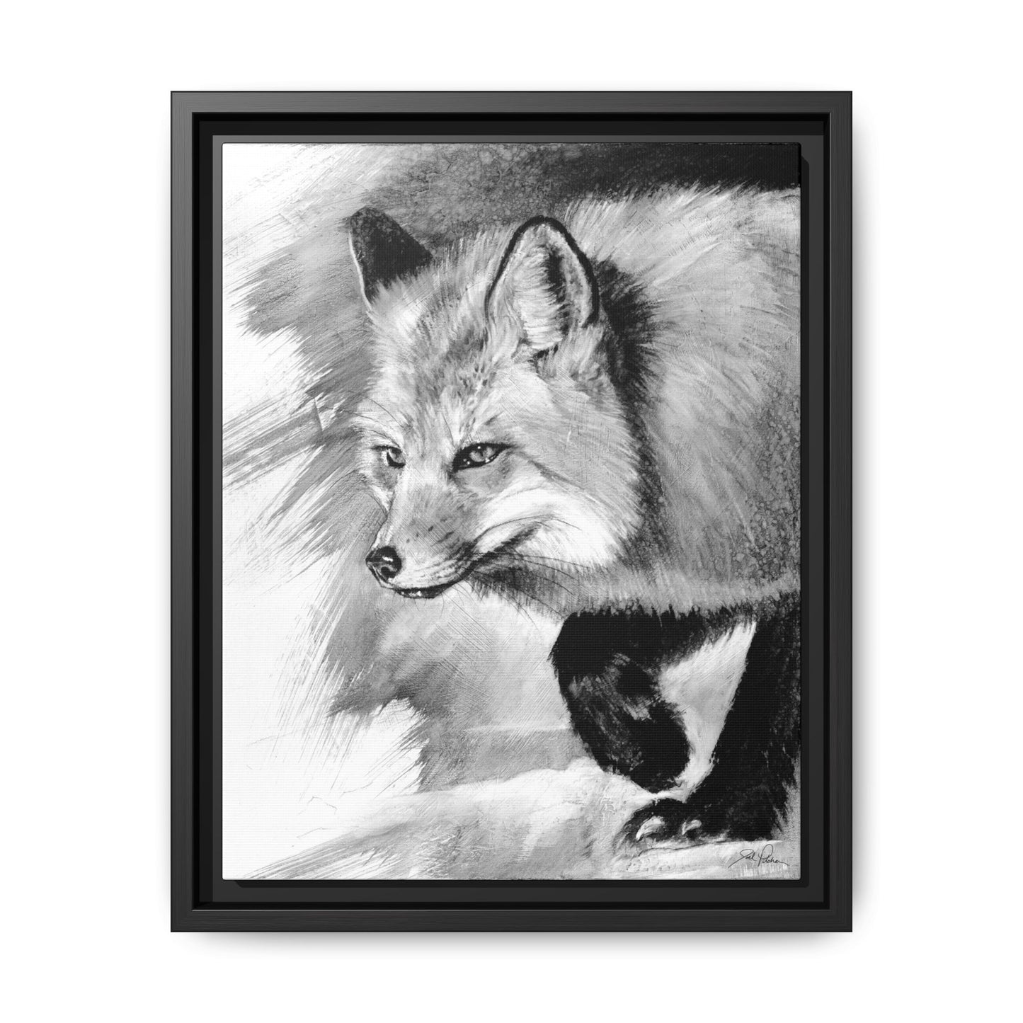 "Fox" Framed Canvas