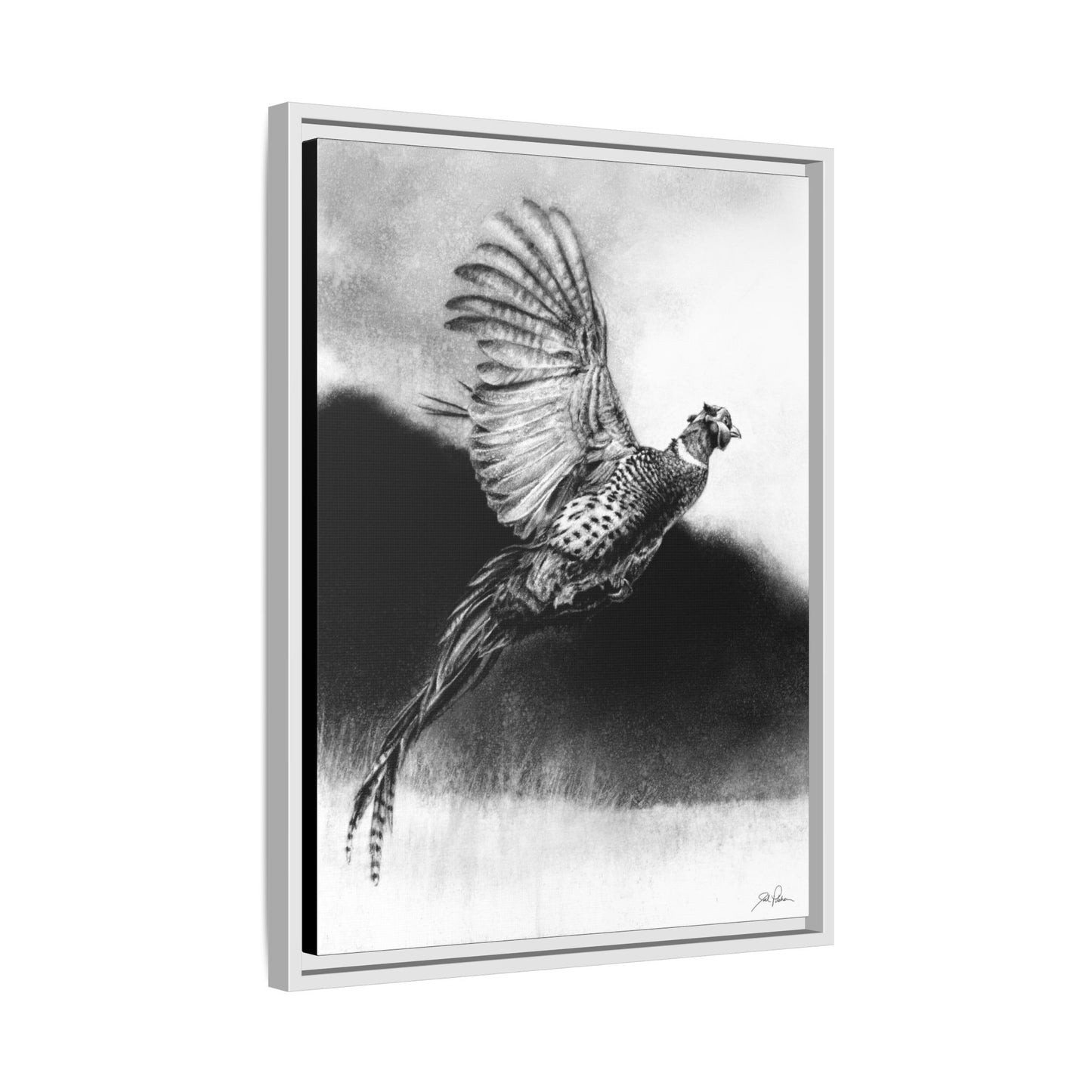"Flushed" Framed Canvas