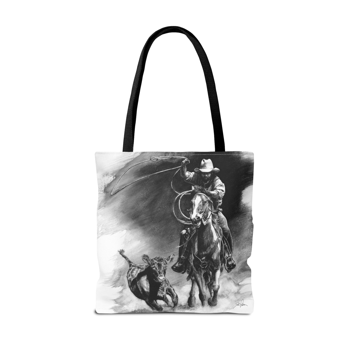 "Calf Roping" Tote Bag