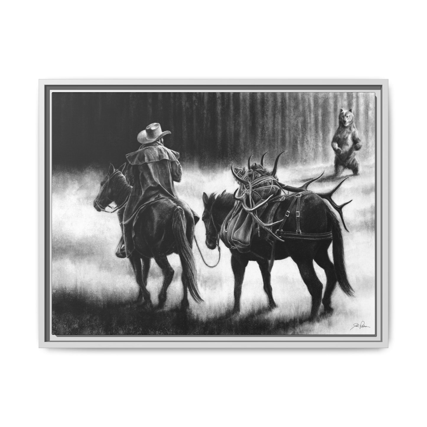 "Just Passin' Through" Framed Canvas