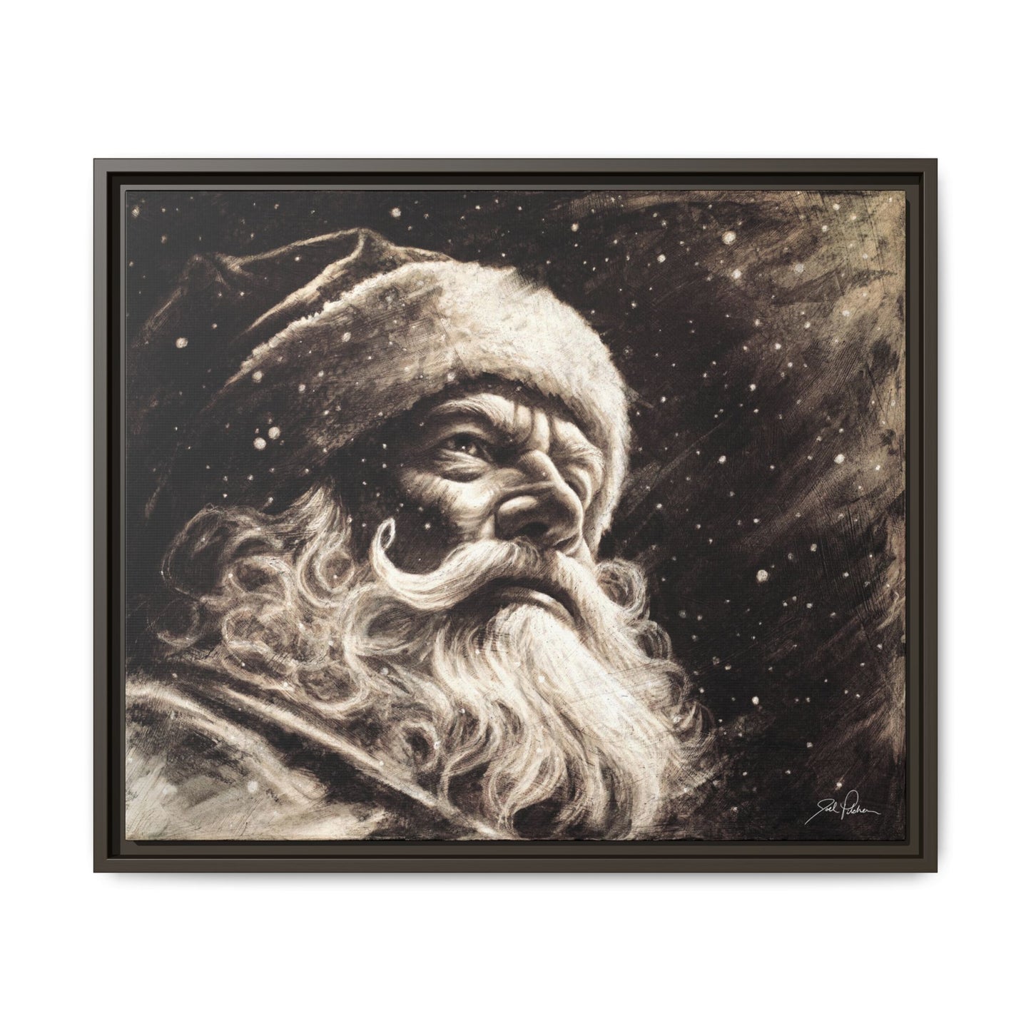 "Kris Kringle" Framed Canvas