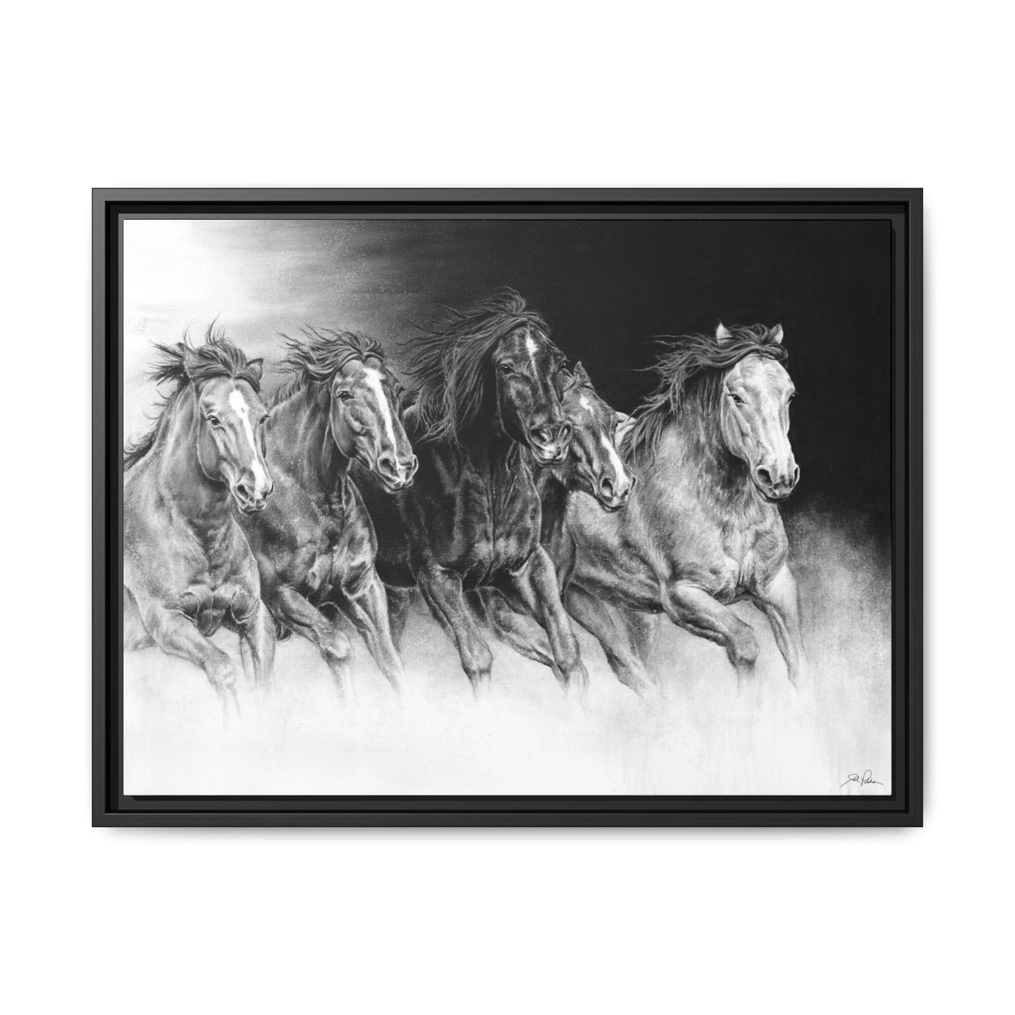 "Wild Bunch" Framed Canvas