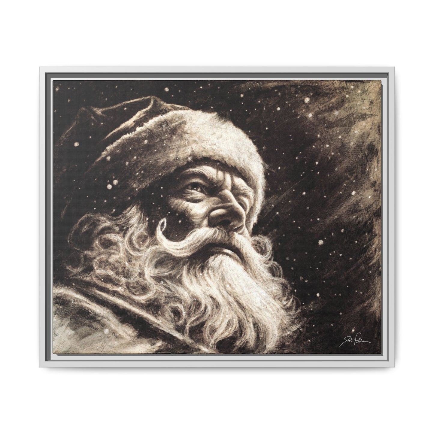 "Kris Kringle" Framed Canvas