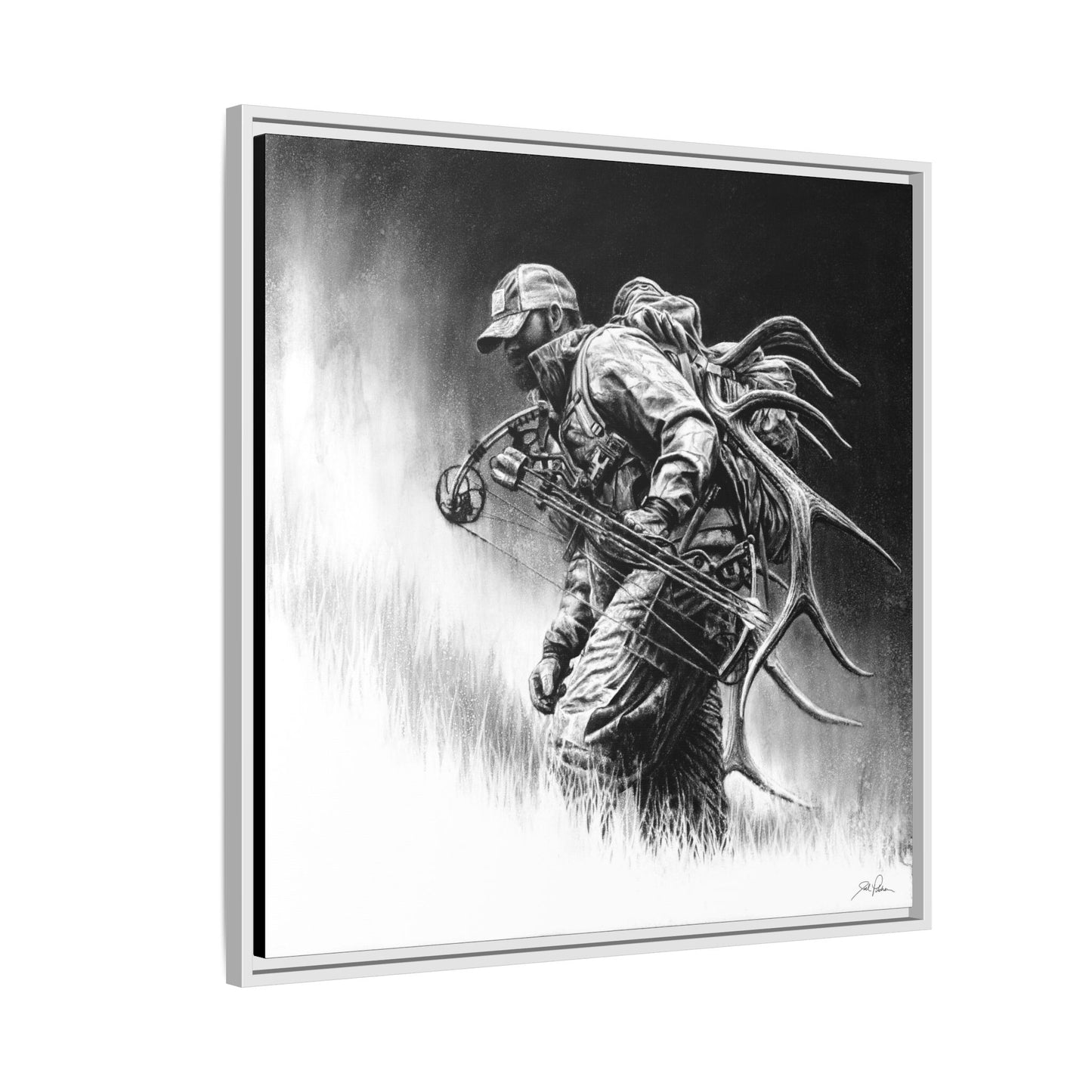 "Uphill Battle" Framed Canvas