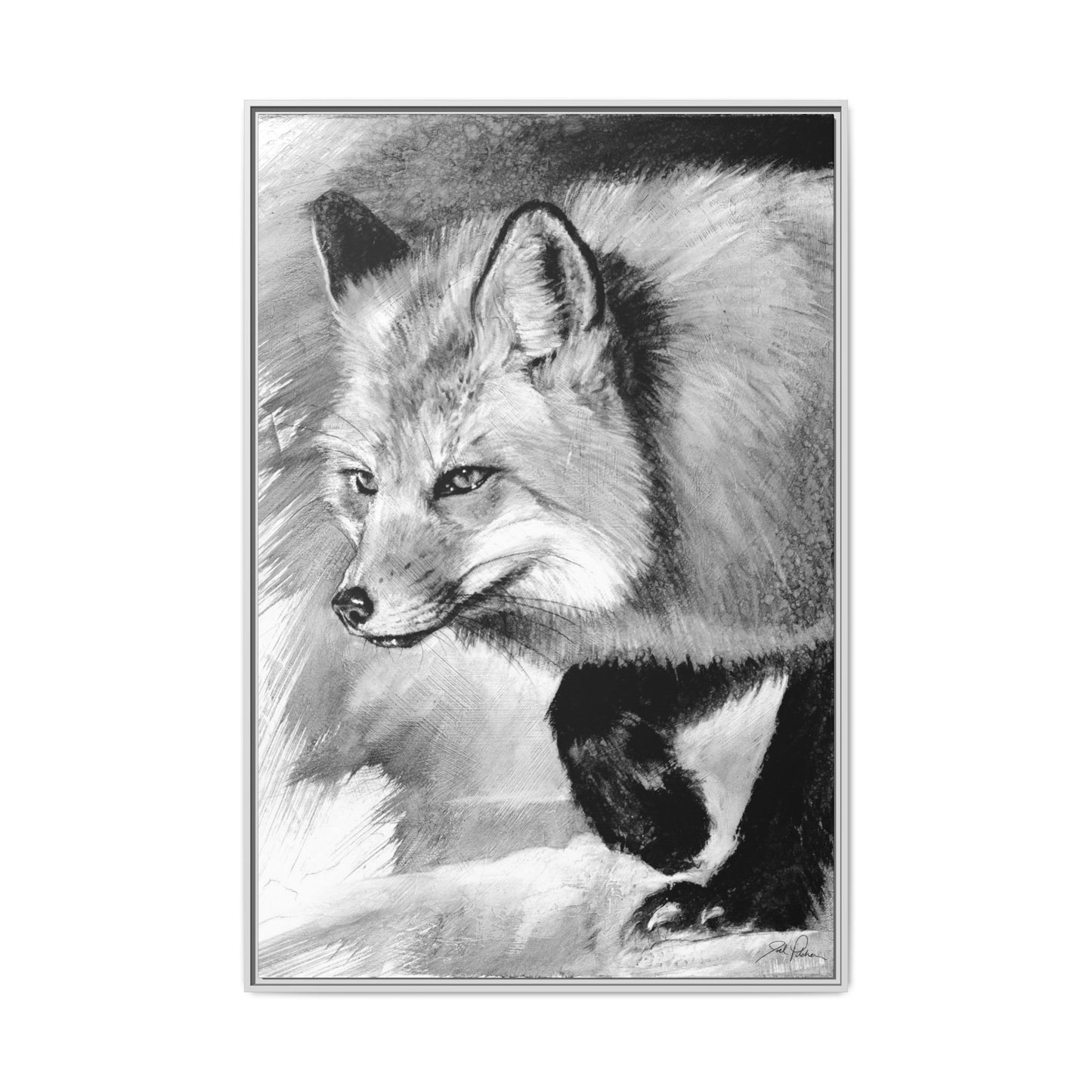 "Fox" Framed Canvas