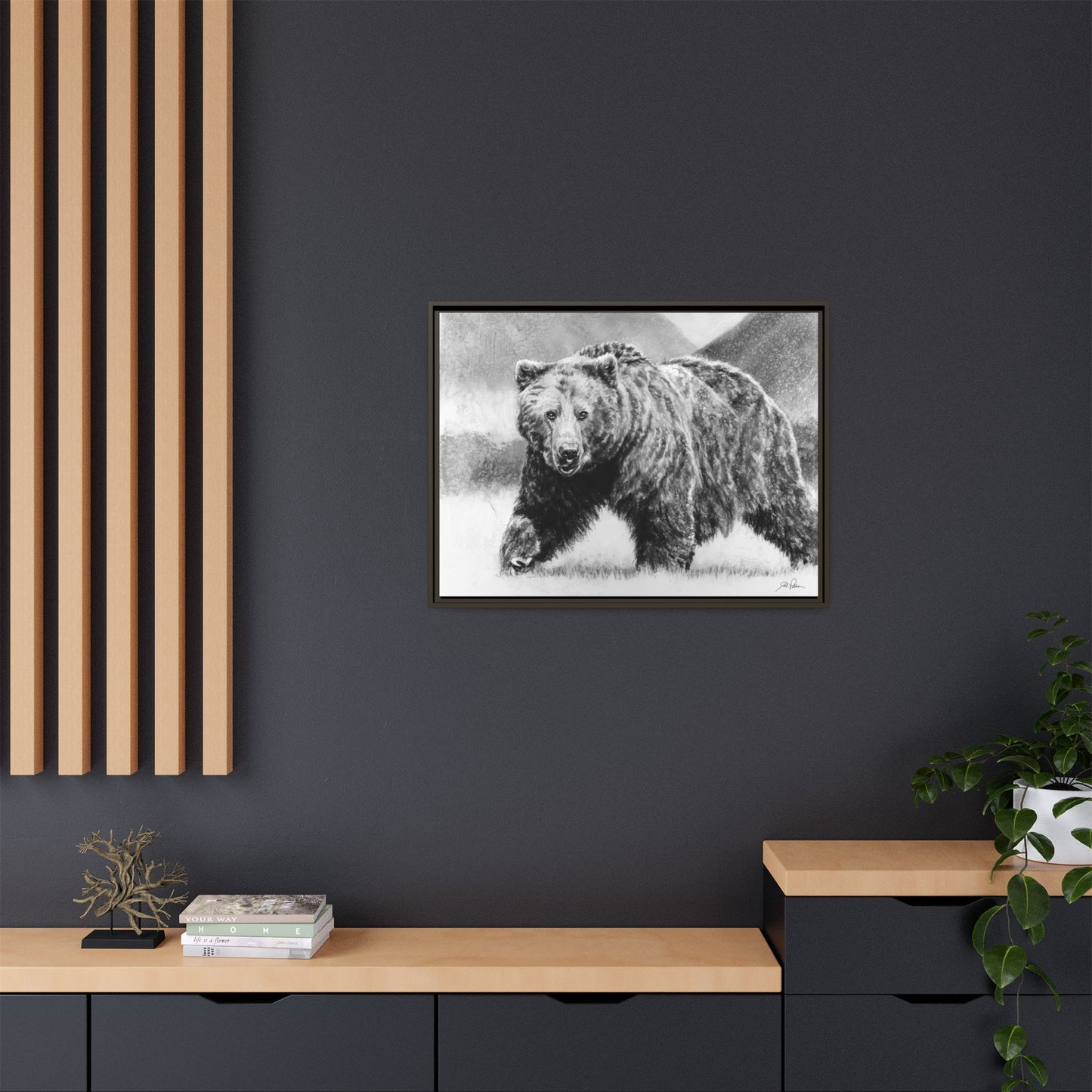 Grizzly II" Framed Canvas